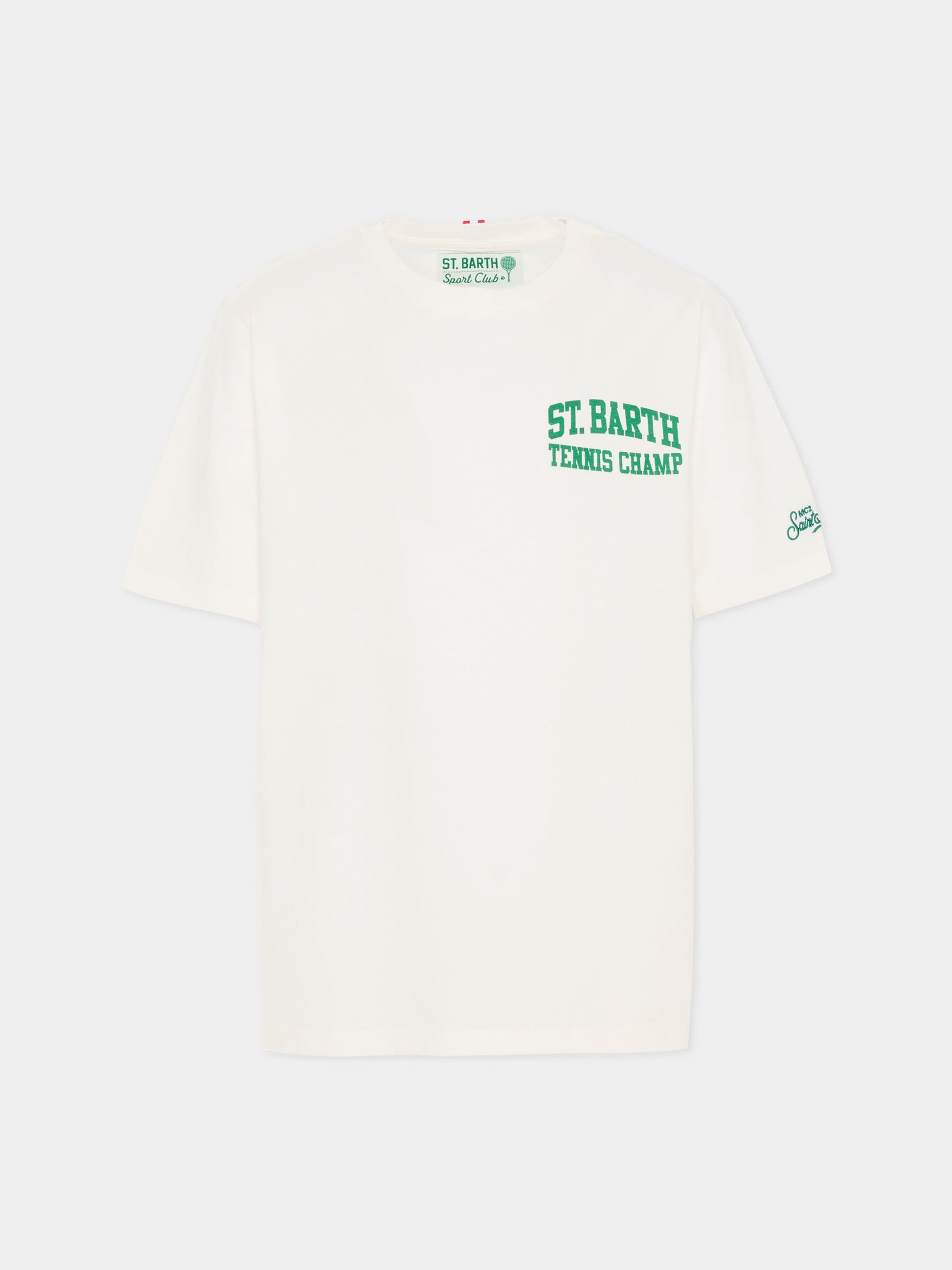 T-shirt avorio per bambino con Snoopy tennista,Mc2 Saint Barth,CAM0001 00627I