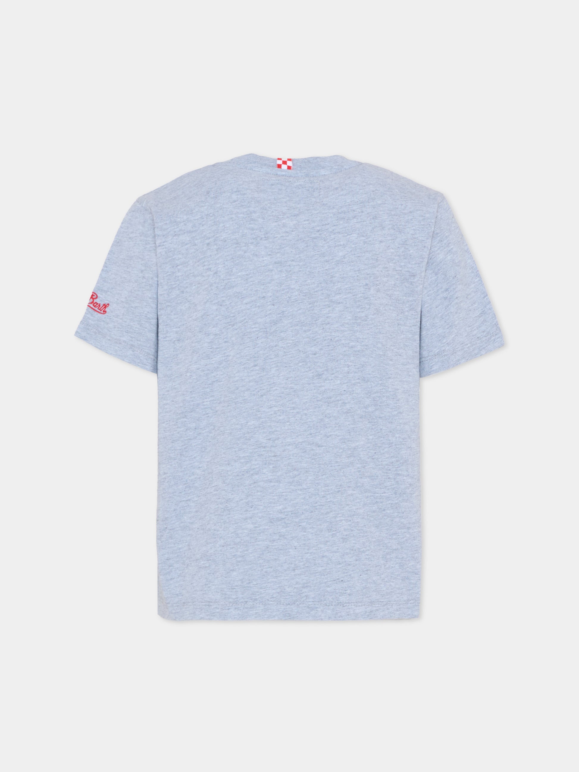 T-shirt grigia per bambino con trattore,Mc2 Saint Barth,CAM0001 00864I