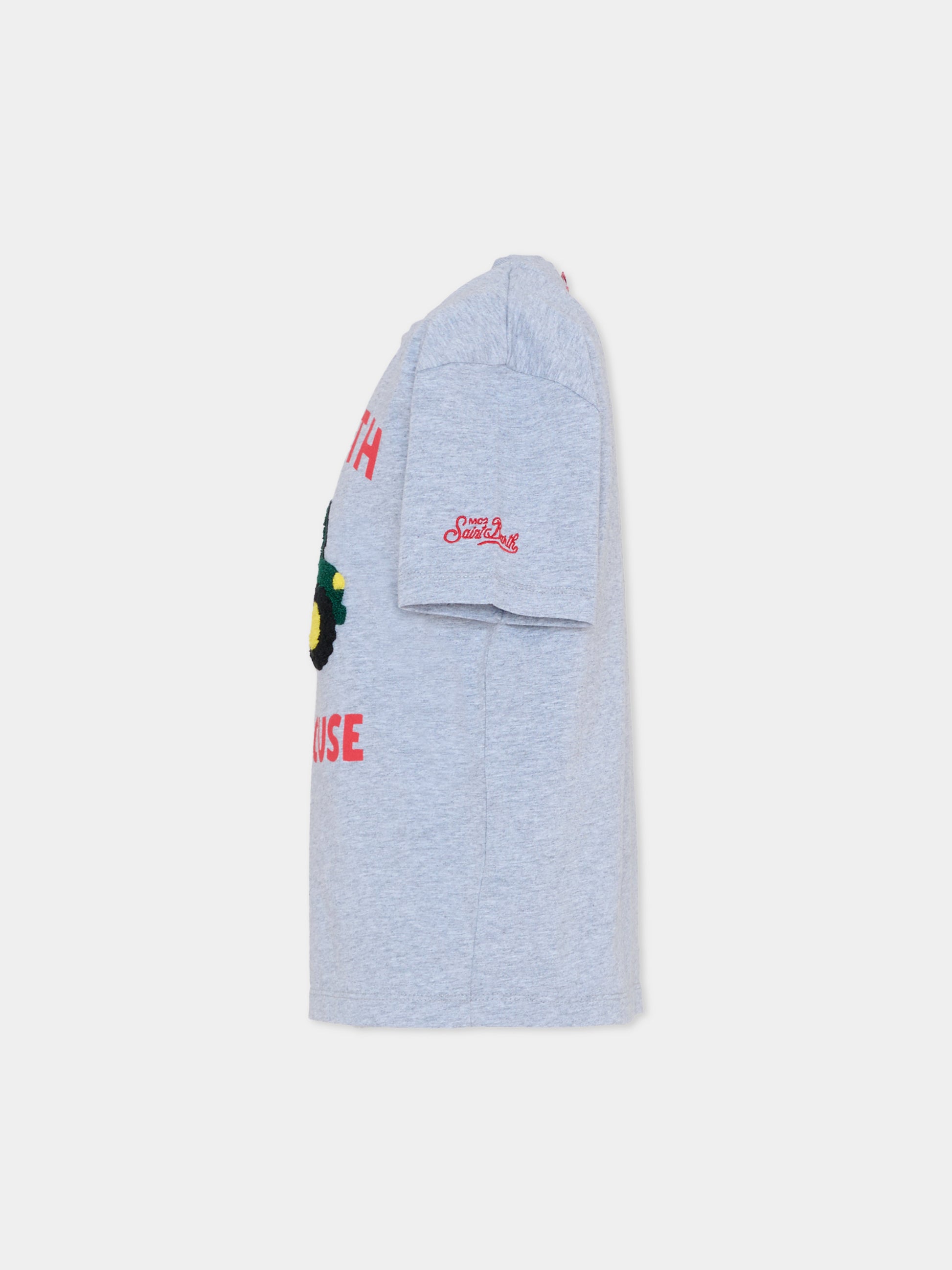 T-shirt grigia per bambino con trattore,Mc2 Saint Barth,CAM0001 00864I