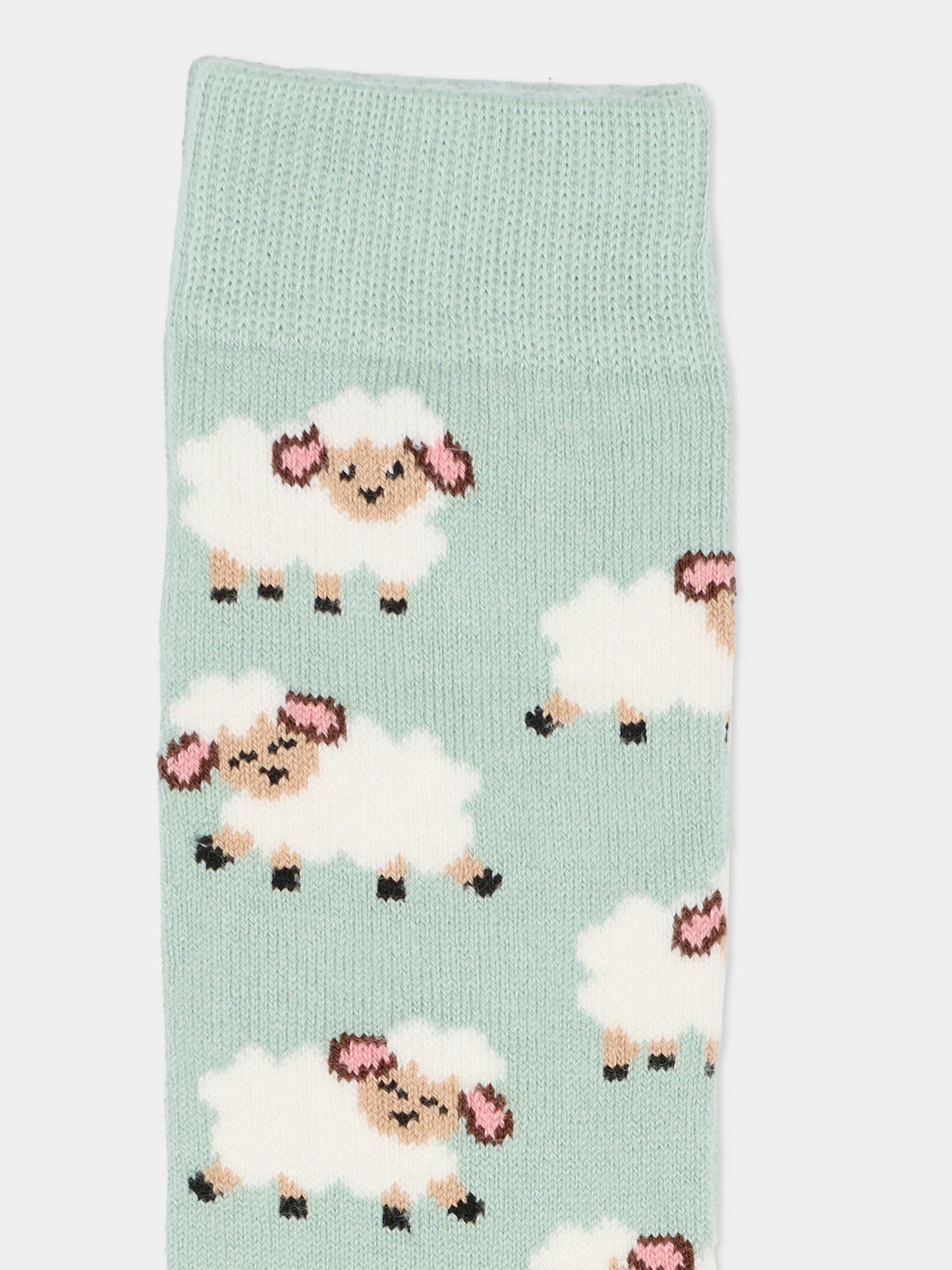 Calze verdi per bambini con pecore,Mc2 Saint Barth,SOX0002 00310I