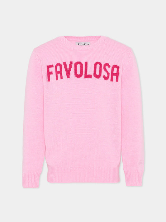Maglione rosa per bambina con scritta,Mc2 Saint Barth,PRC0001 00552I
