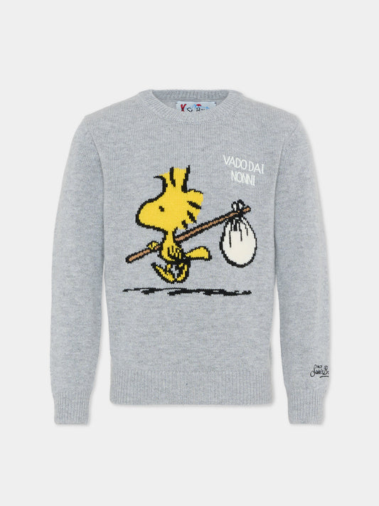 Maglione grigio per bambino con Woodstock,Mc2 Saint Barth,DOU0001 00077I
