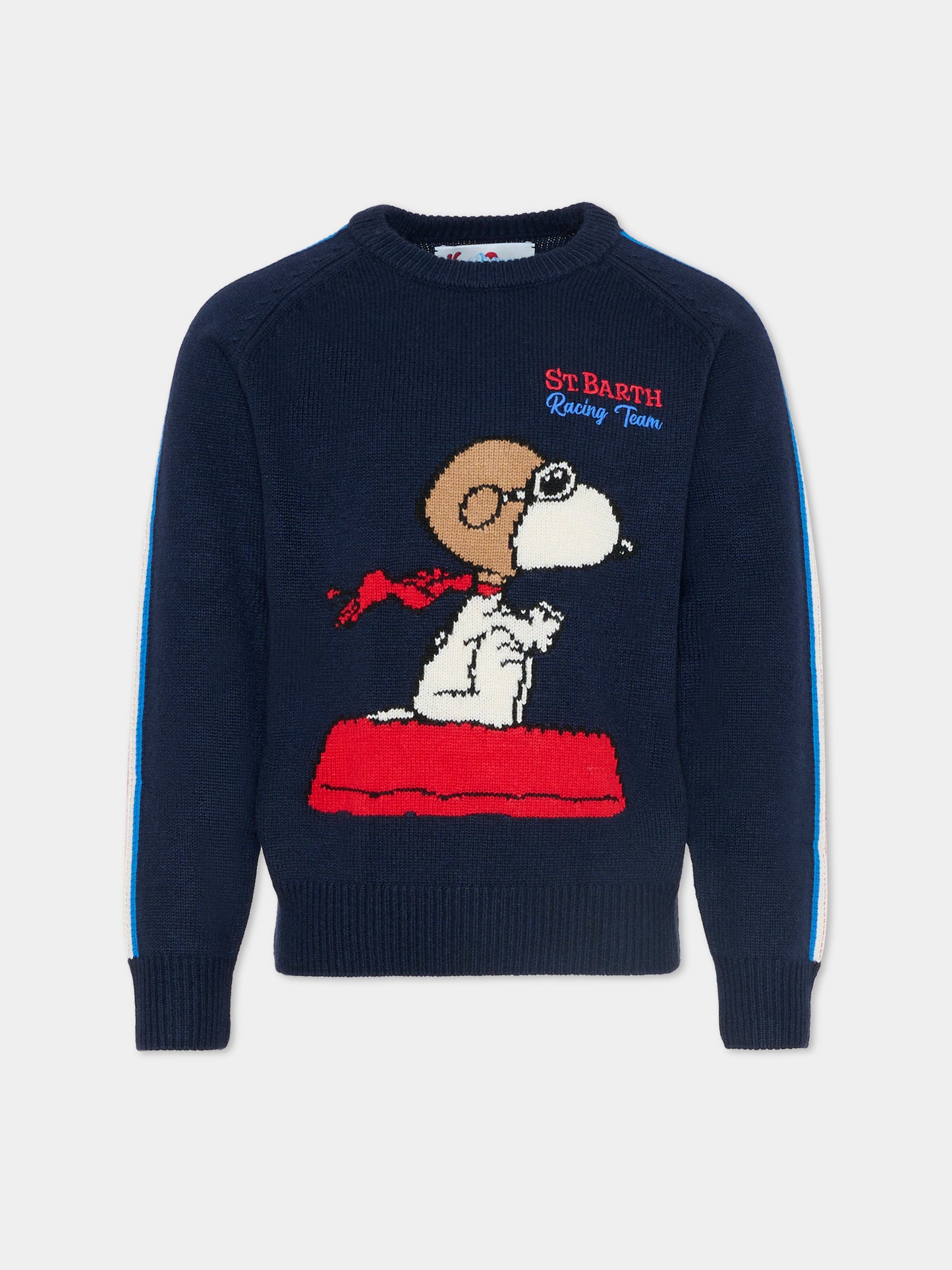 Maglione blu per bambino con Snoopy,Mc2 Saint Barth,DOU0016 00082I