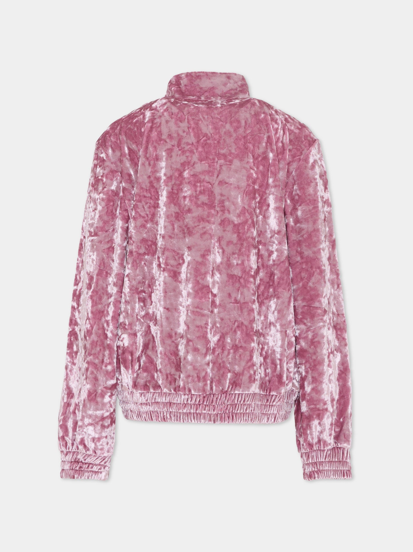 Felpa rosa per bambina con logo,Mc2 Saint Barth,MRM0002 00497G