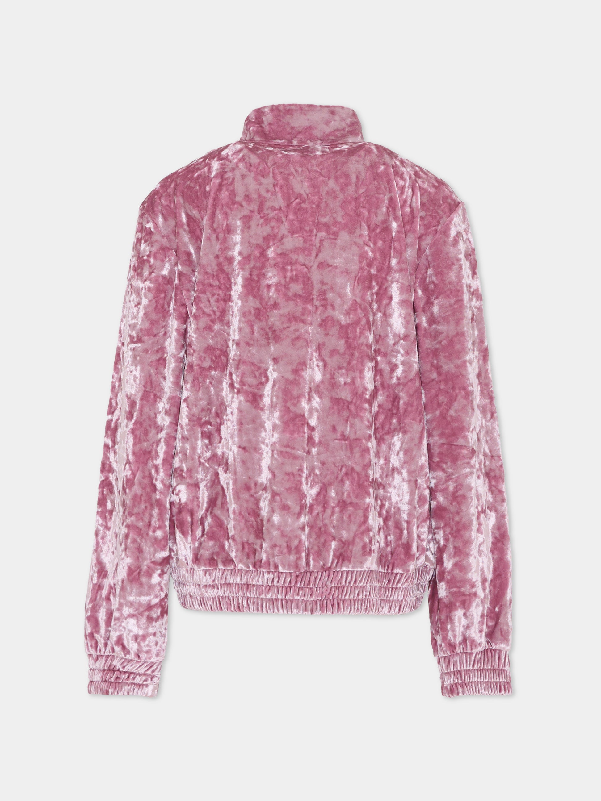 Felpa rosa per bambina con logo,Mc2 Saint Barth,MRM0002 00497G