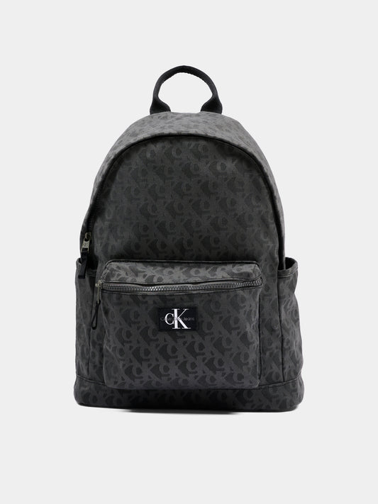 Zaino nero per bambini con logo,Calvin Klein Kids,IU0IU00735 BEH