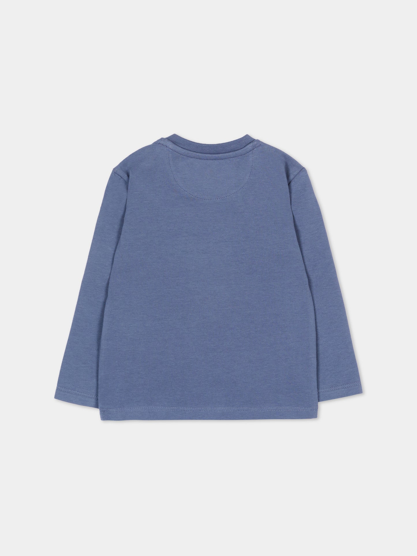 T-Shirt blu per neonato con logo,Calvin Klein Kids,LV1CKTJA49 CHX