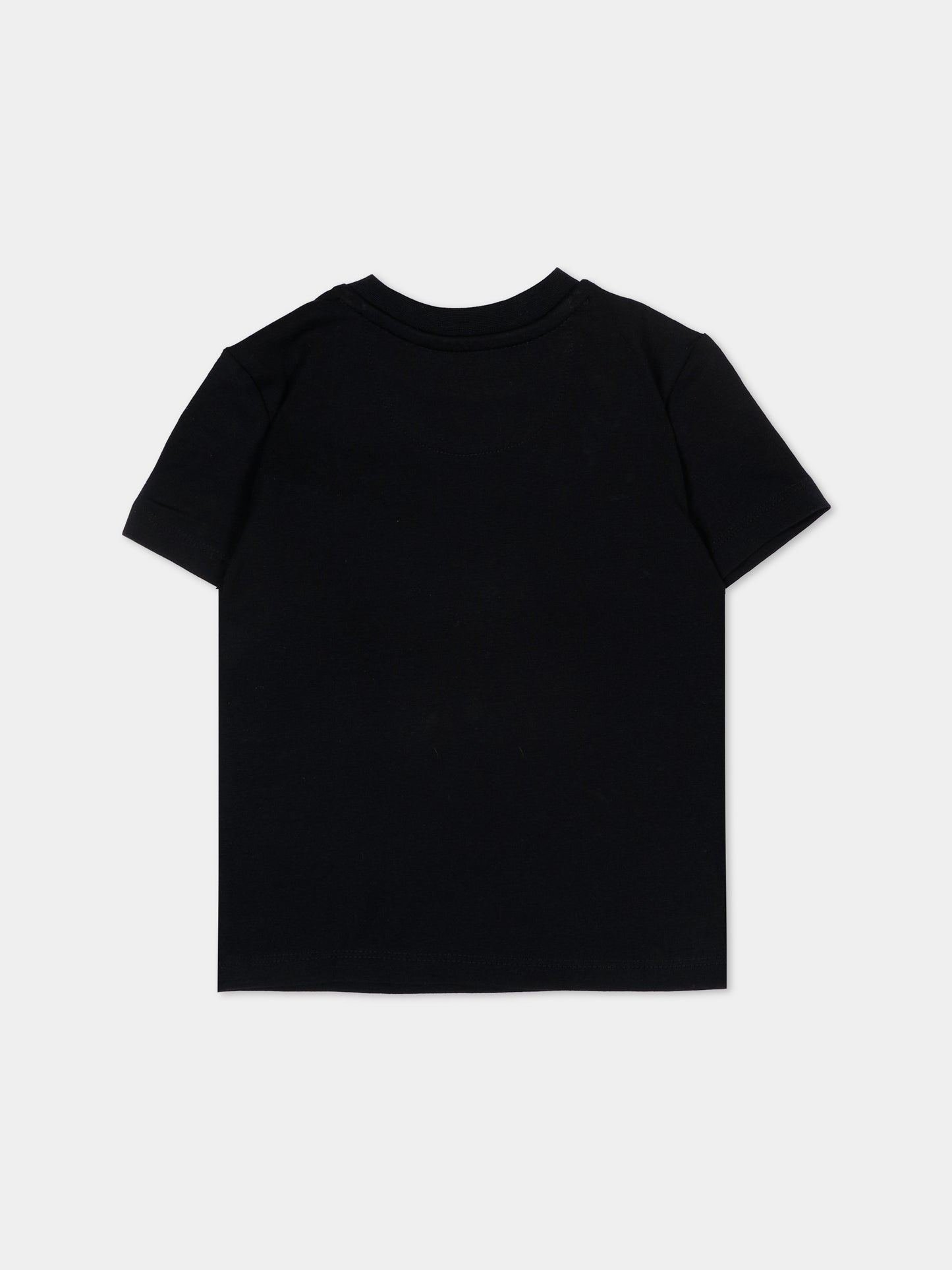 T-Shirt nera per neonati con logo,Calvin Klein Kids,LV1CKTJA50 BEH