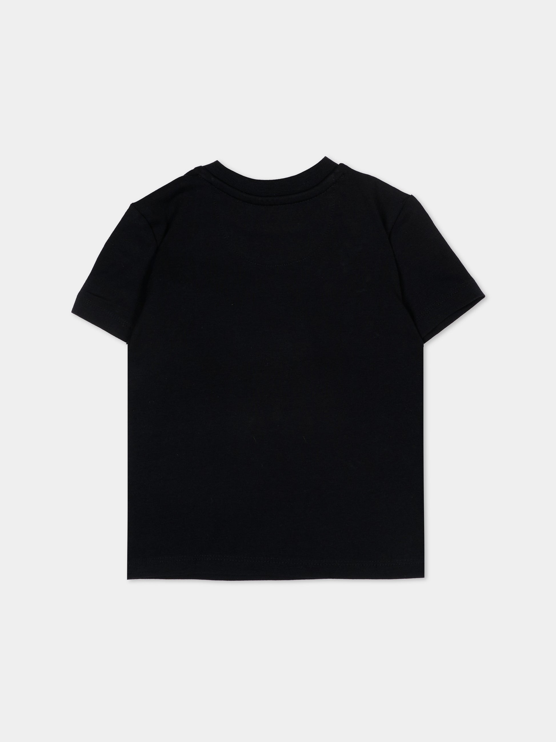T-Shirt nera per neonati con logo,Calvin Klein Kids,LV1CKTJA50 BEH