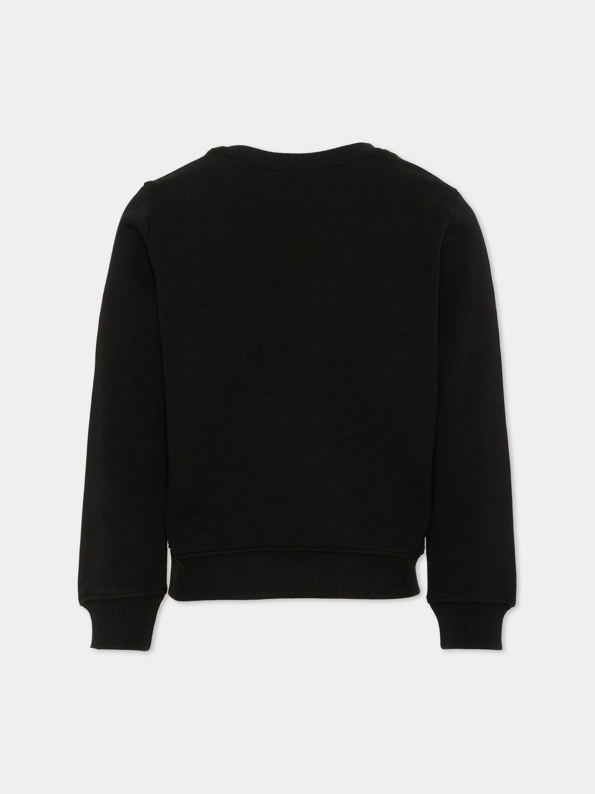 Felpa nera per bambini con logo,Calvin Klein Kids,LV1CKTJB07 BEH
