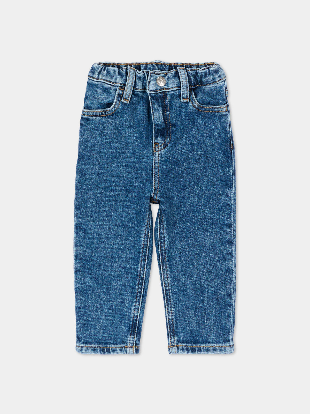 Jeans denim per neonati con logo,Calvin Klein Kids,LV1CKTJC50 1BJ