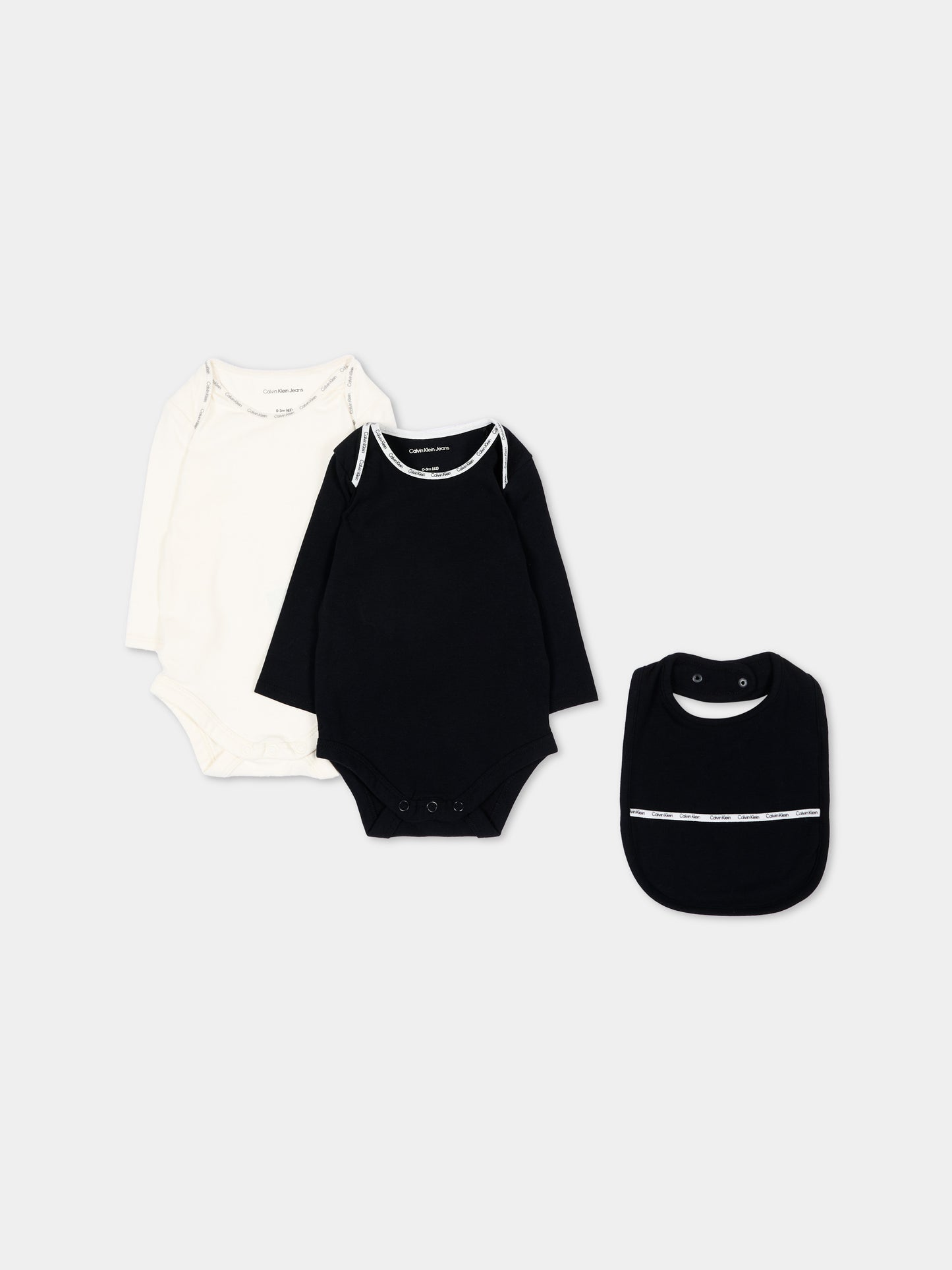 Set body multicolor per neonati con logo,Calvin Klein Kids,LV1CKTJN00 BEH