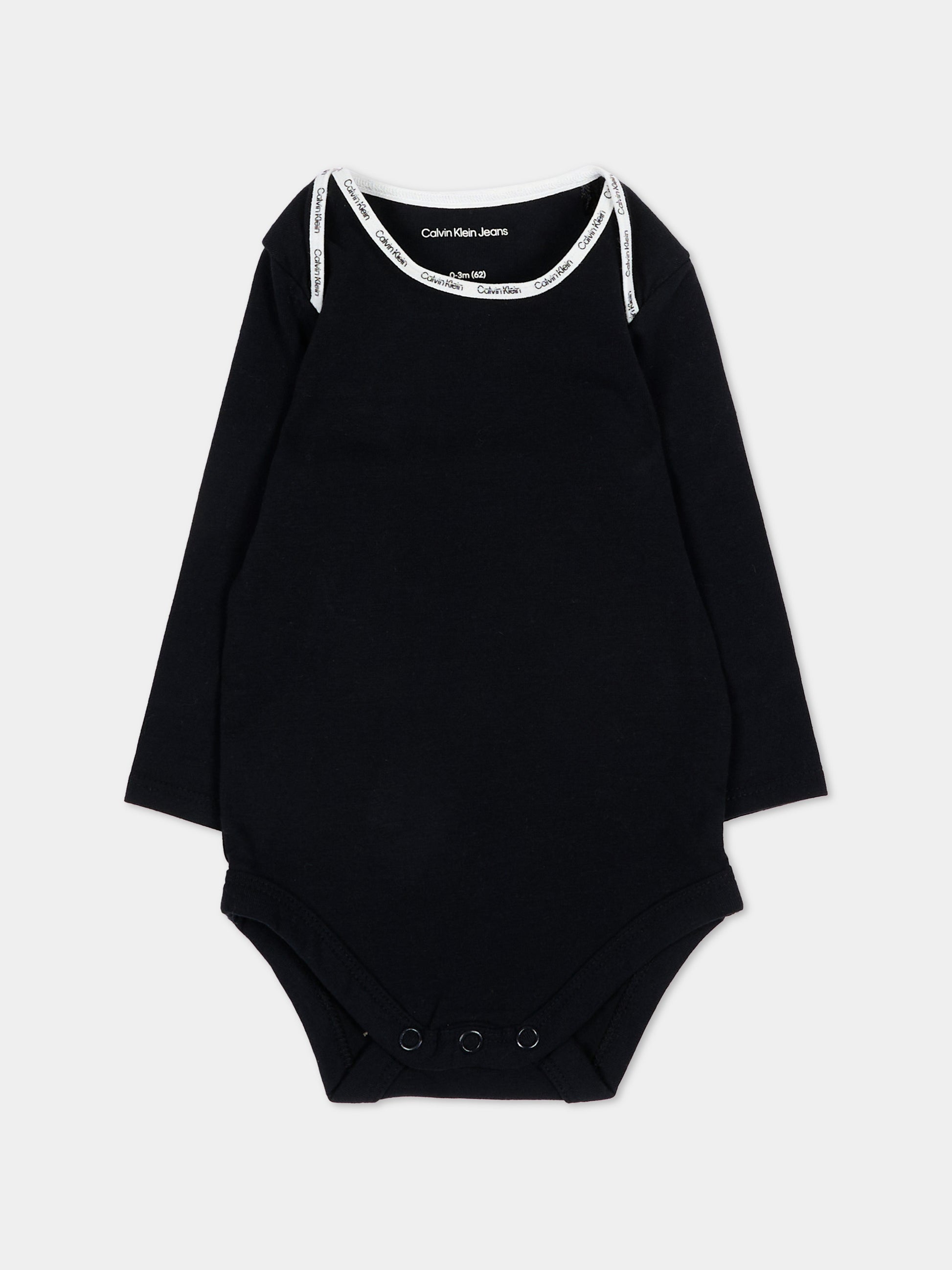Set body multicolor per neonati con logo,Calvin Klein Kids,LV1CKTJN00 BEH