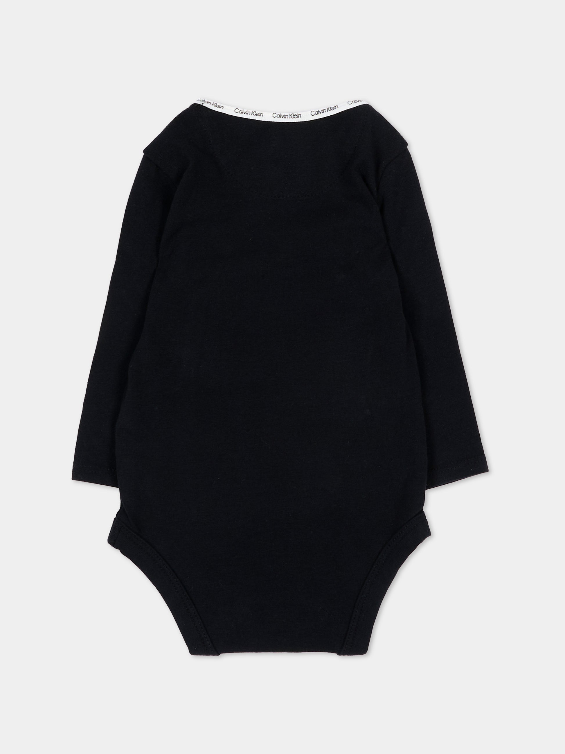 Set body multicolor per neonati con logo,Calvin Klein Kids,LV1CKTJN00 BEH