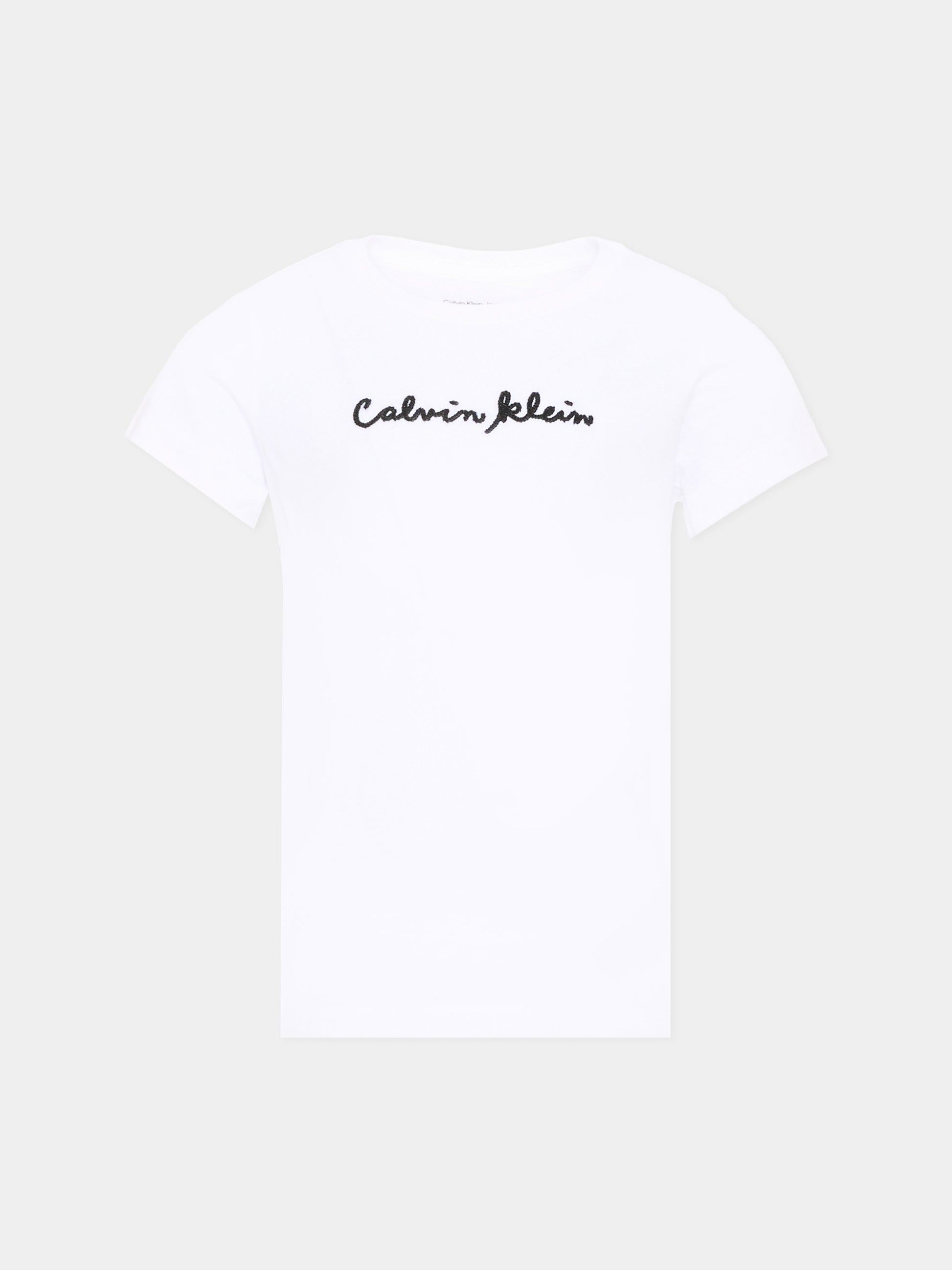 T-shirt a manica corta bianca logo,Calvin Klein Kids,LVCKTJA31G YAF