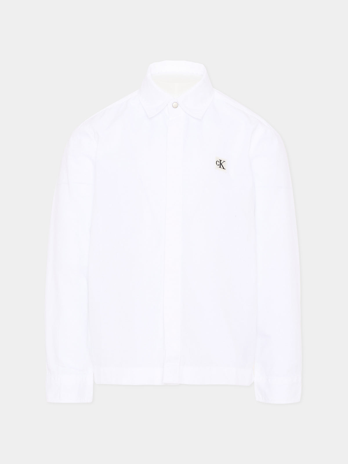 Camicia bianca per bambino con logo,Calvin Klein Kids,LVCKTJB19B YAF