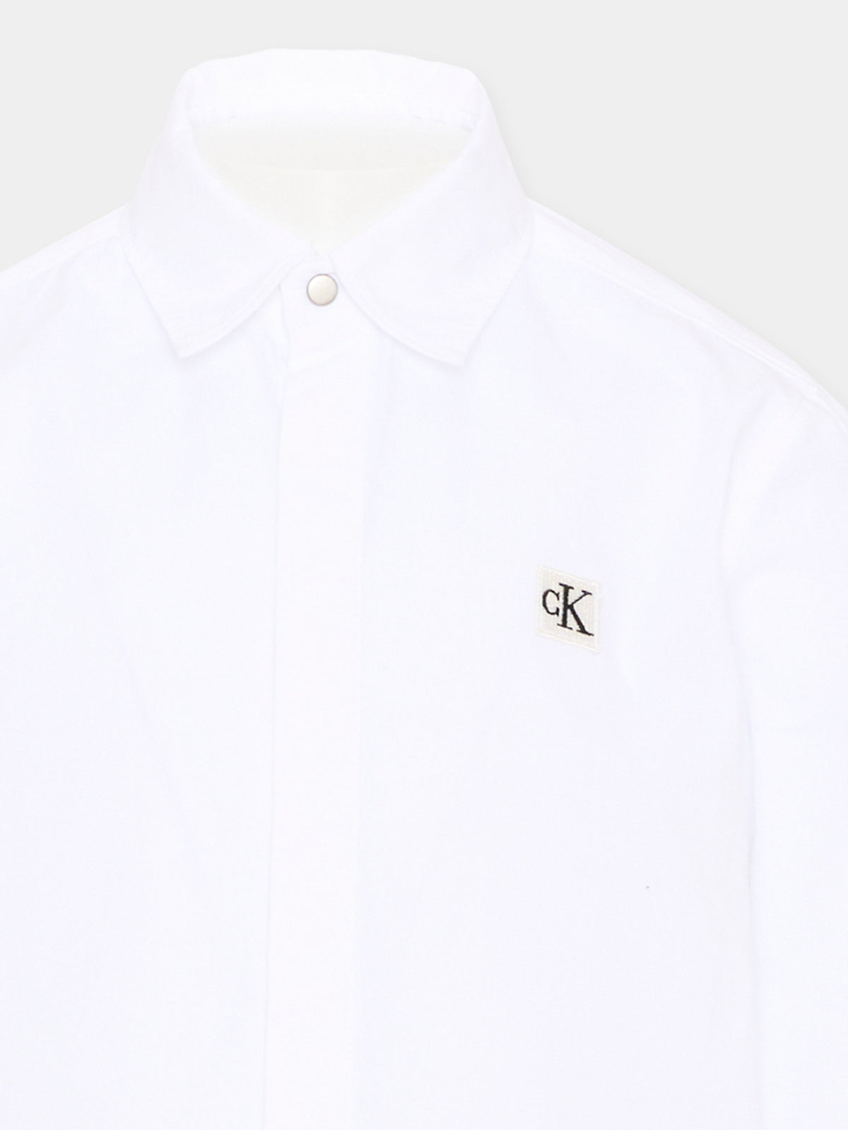Camicia bianca per bambino con logo,Calvin Klein Kids,LVCKTJB19B YAF