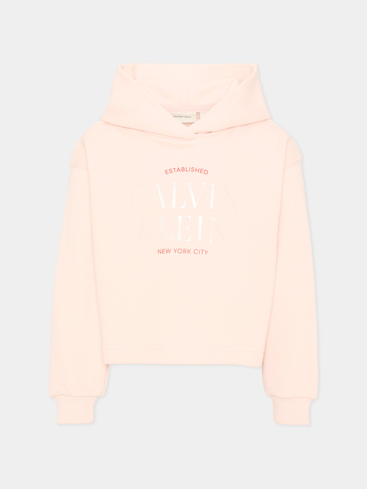 Felpa rosa per bambina con logo,Calvin Klein Kids,LVCKTJB36G T0R