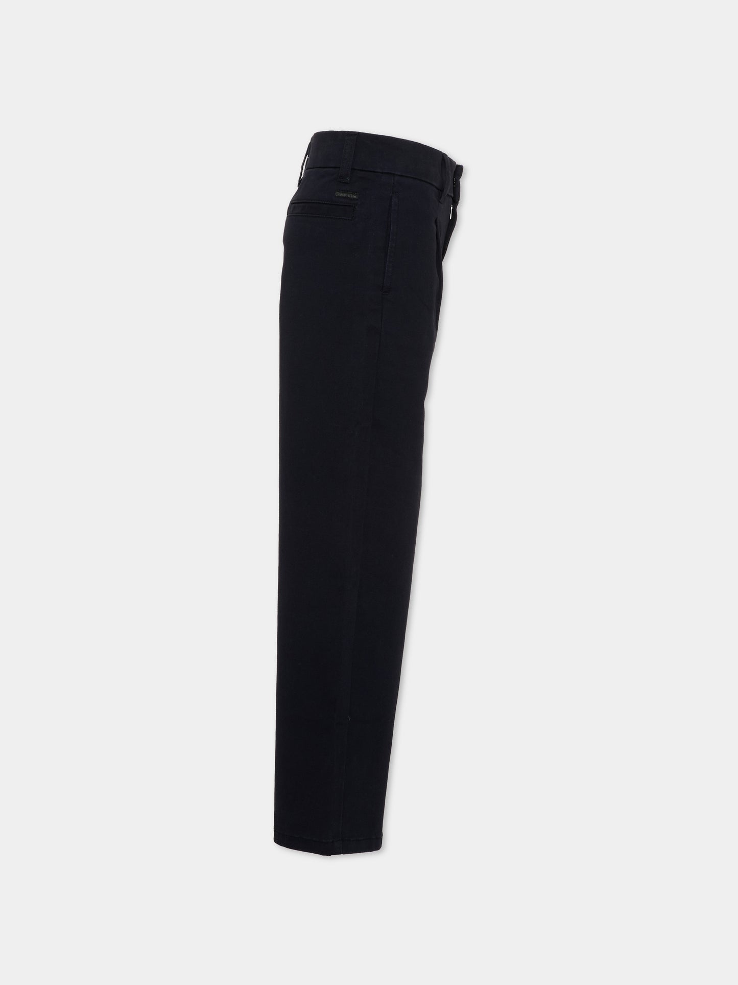 Pantaloni neri per bambino a gamba ampia,Calvin Klein Kids,LVCKTJC17B BEH