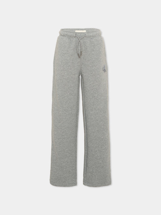Pantalone grigio per bambino con logo,Calvin Klein Kids,LVCKTJC43B P7D