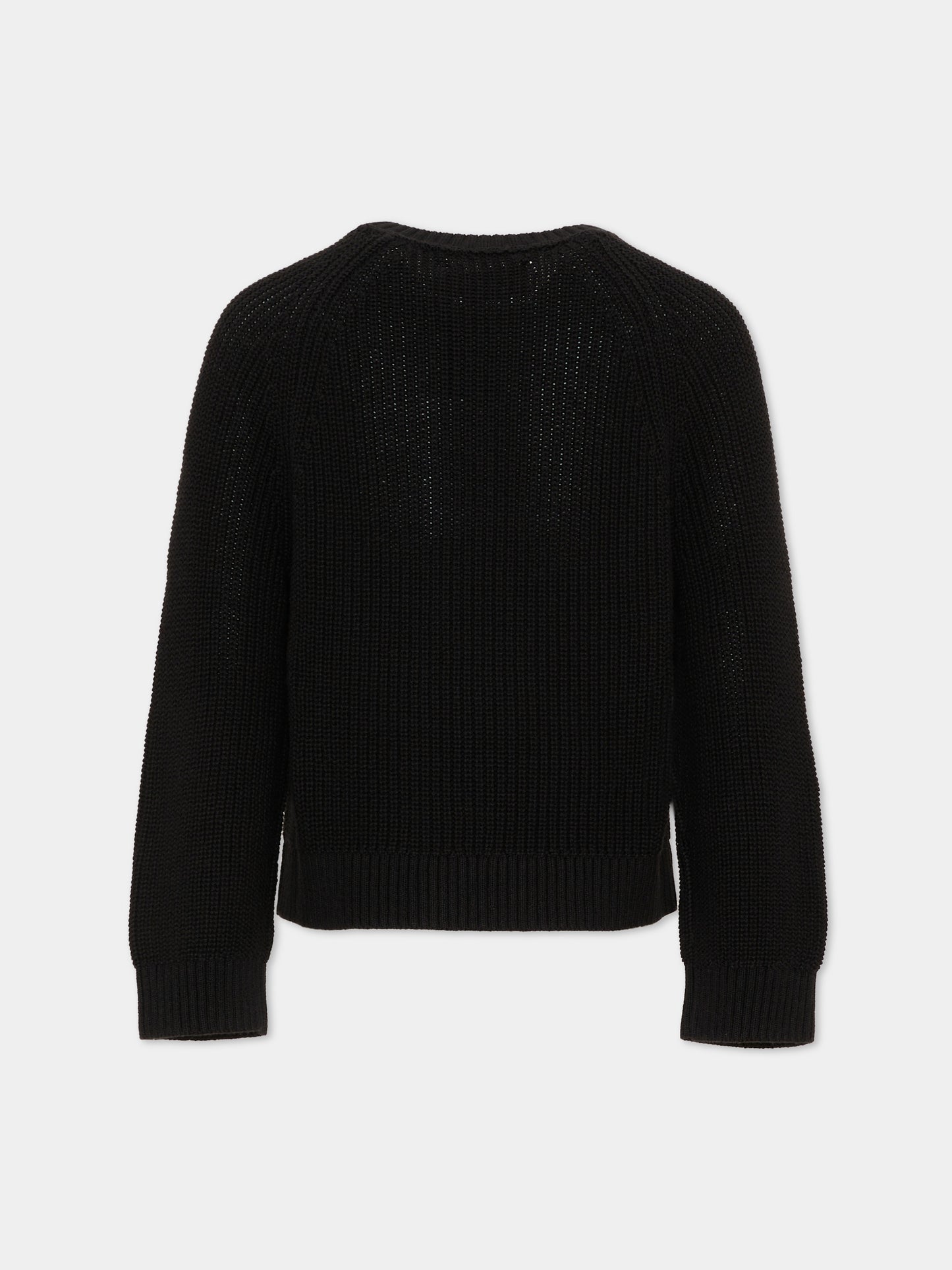 Maglione nero per bambina con logo,Calvin Klein Kids,LVCKTJF05G BEH