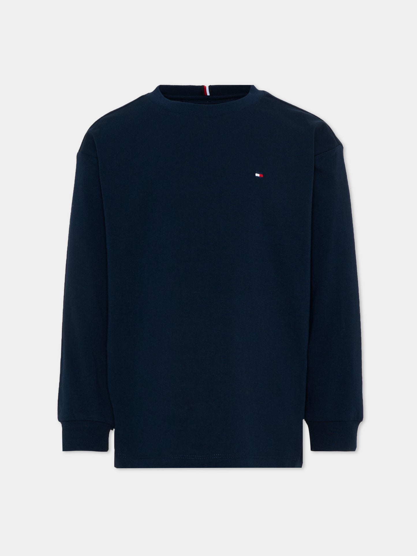 T-shirt blu per bambino con logo,Tommy Hilfiger Junior,KB0KB09846 C1G