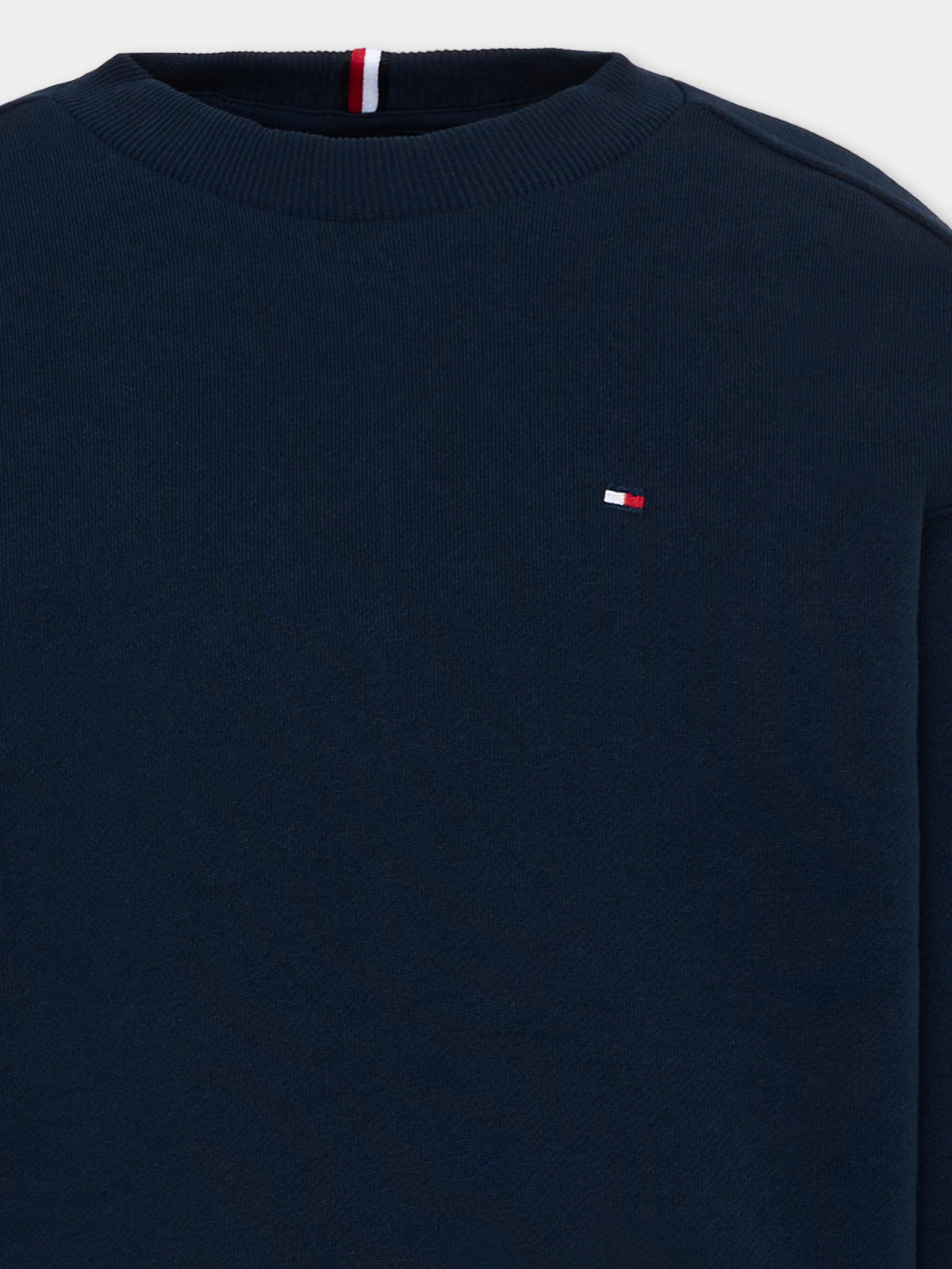 Felpa blu per bambino con logo,Tommy Hilfiger Junior,KB0KB10509 C1G
