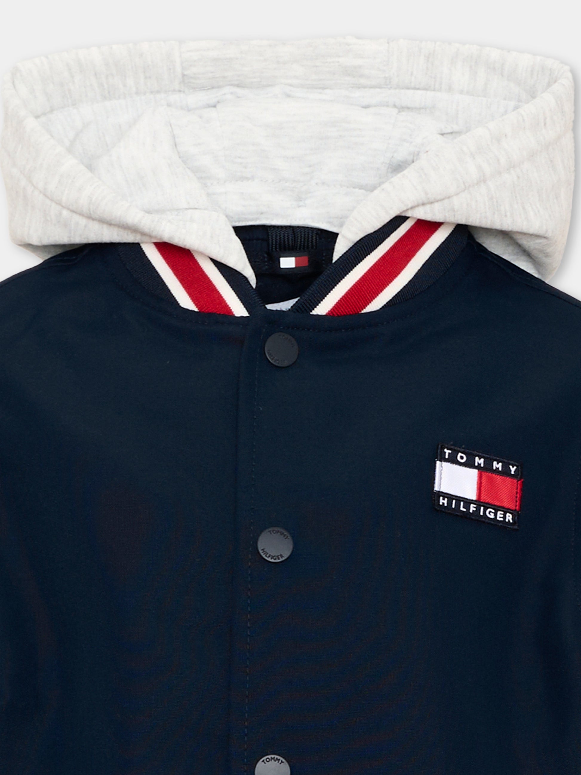 Bomber blu per bambino varsity,Tommy Hilfiger Junior,KB0KB10571 C1G