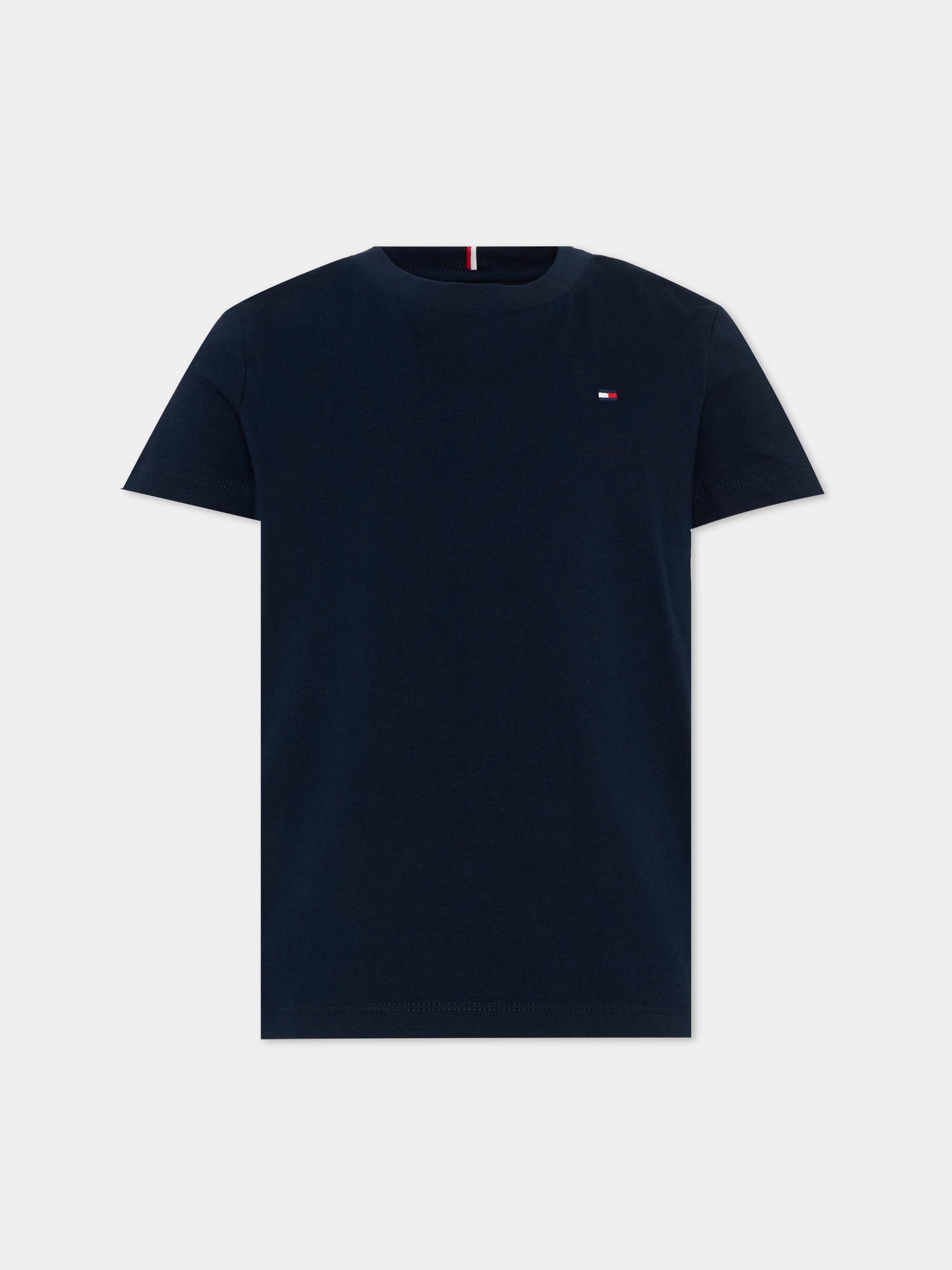 T-shirt blu per bambino con logo,Tommy Hilfiger Junior,KB0KB10591 C1G