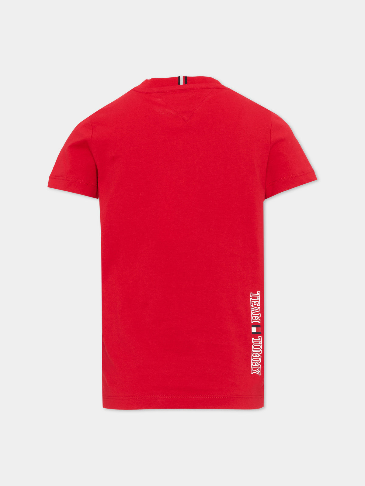 T-shirt rossa per bambino con logo,Tommy Hilfiger Junior,KB0KB10591 XLG