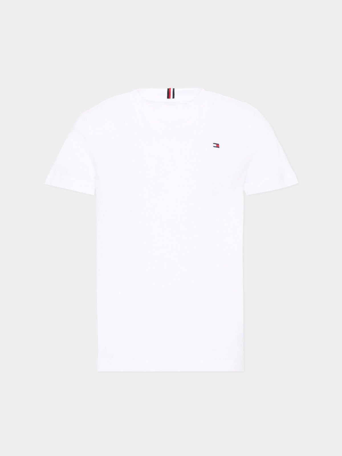 T-shirt bianca per bambino con logo,Tommy Hilfiger Junior,KB0KB10591 YBR