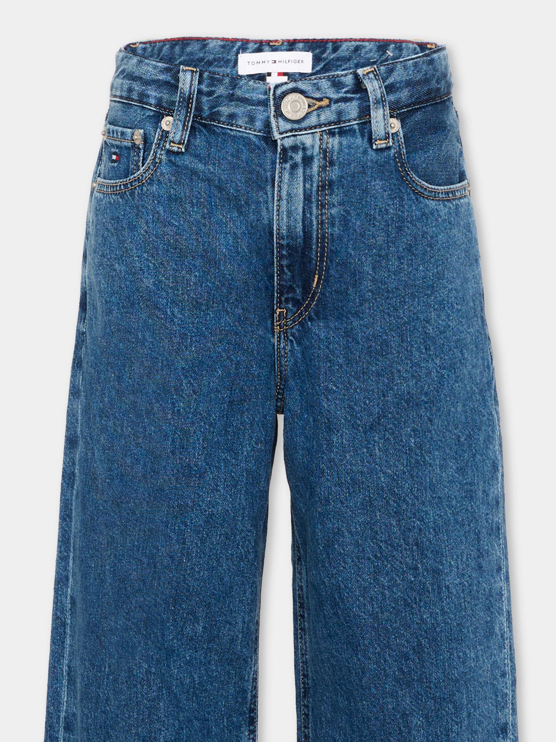 Jeans denim per bambino con bandiera,Tommy Hilfiger Junior,KB0KB10597 1A4