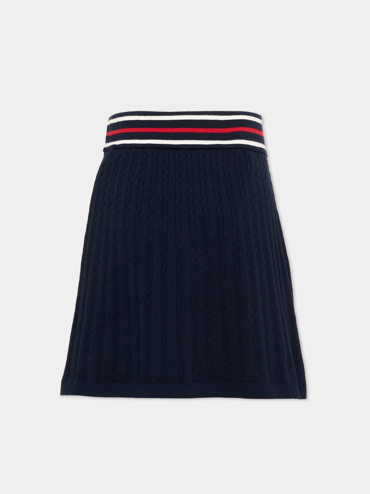 Gonna blu per bambina in maglia,Tommy Hilfiger Junior,KG0KG09508 C1G