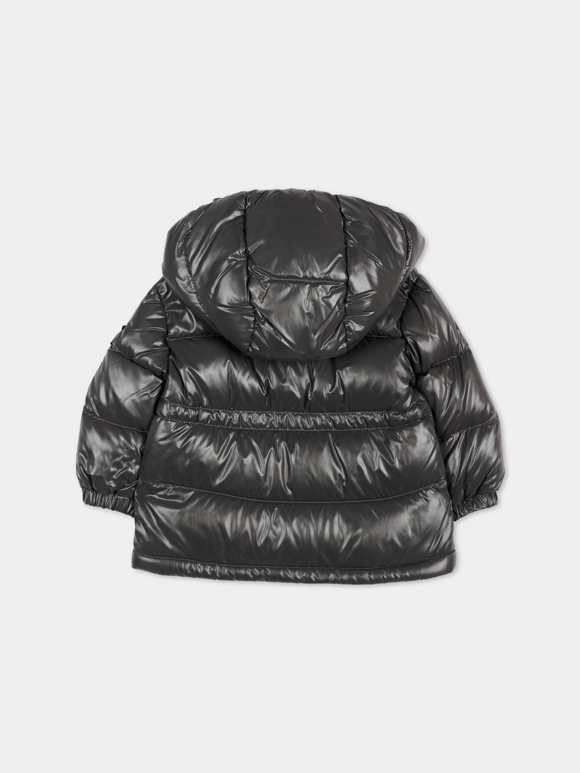 Piumino grigio Maire per neonata con logo,Moncler Kids,L2951 1A00021 597Z8 92A