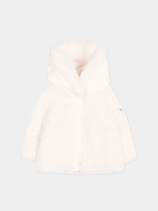 Piumino bianco Viona per neonata con logo,Moncler Kids,L2951 1A00030 54AQY 034