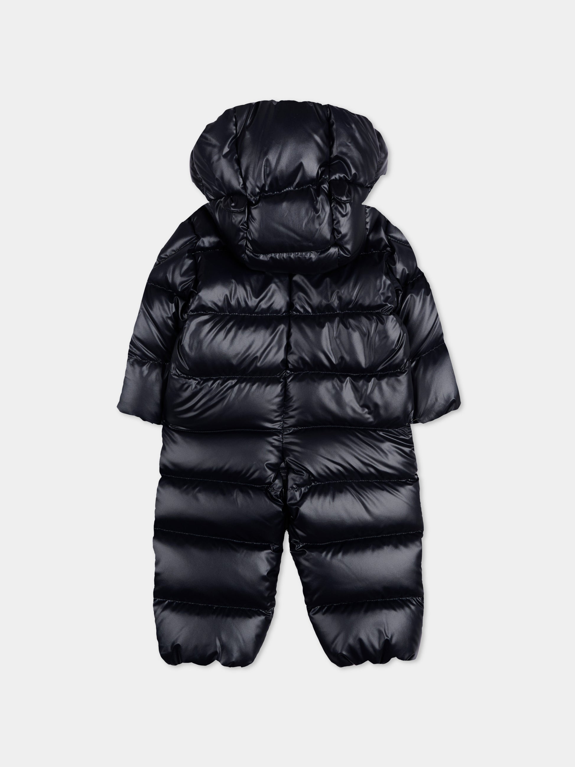 Piumino blu Alanie per neonati con logo,Moncler Kids,L2951 1G00002 597YX 778