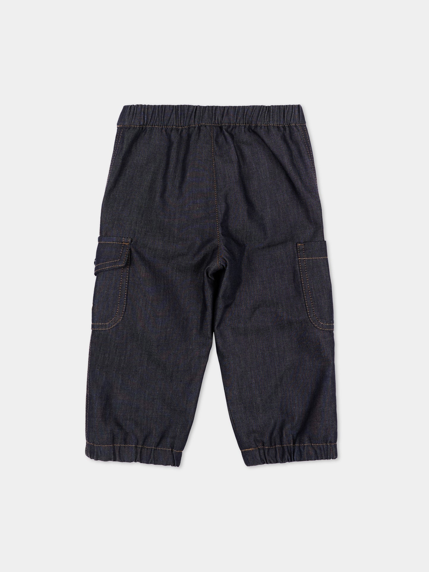 Jeans blu per neonato con logo,Moncler Kids,L2951 2A00002 599LQ 77A