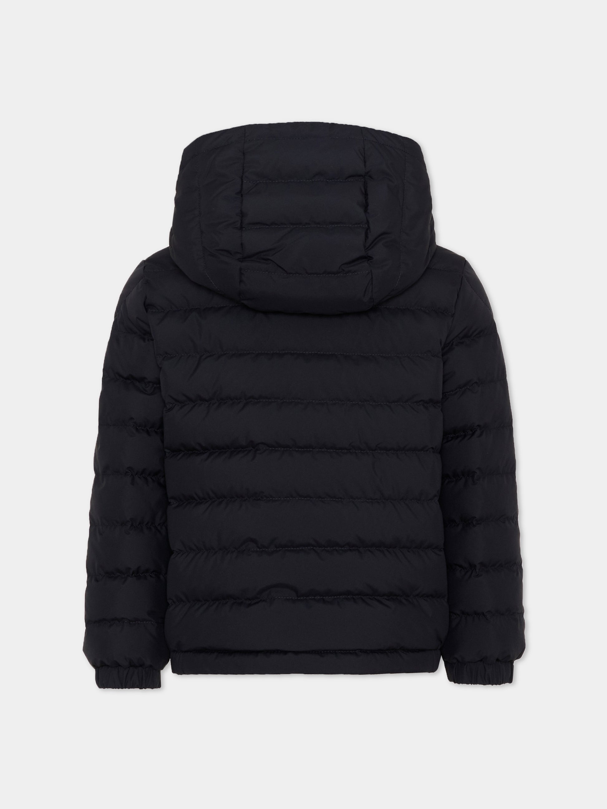 Piumino blu Quillon per bambino con logo,Moncler Kids,L2954 1A00022 597YW 778