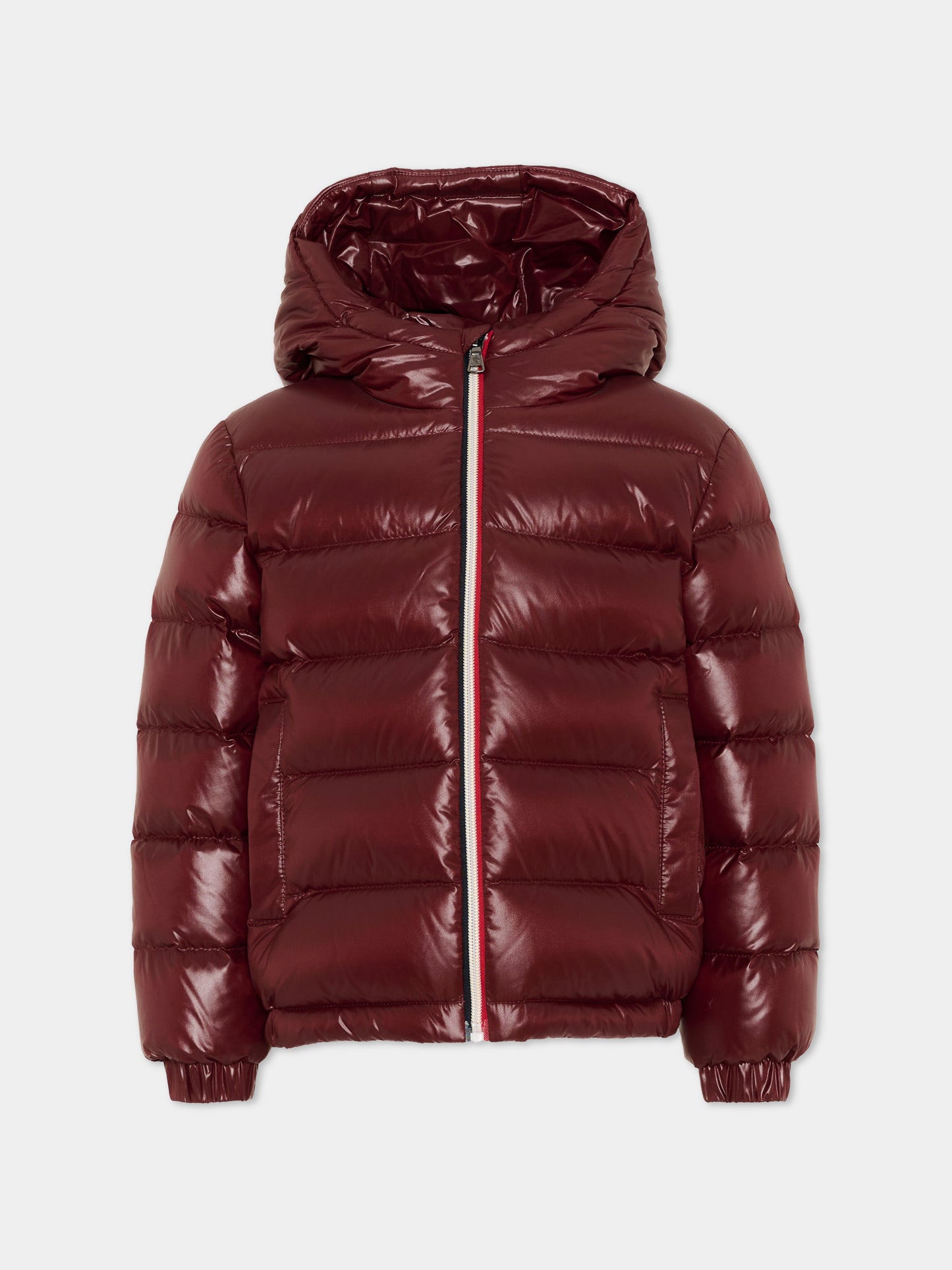 Piumino bordeaux New Aubert per bambini con logo,Moncler Kids,L2954 1A00035 597Z8 464
