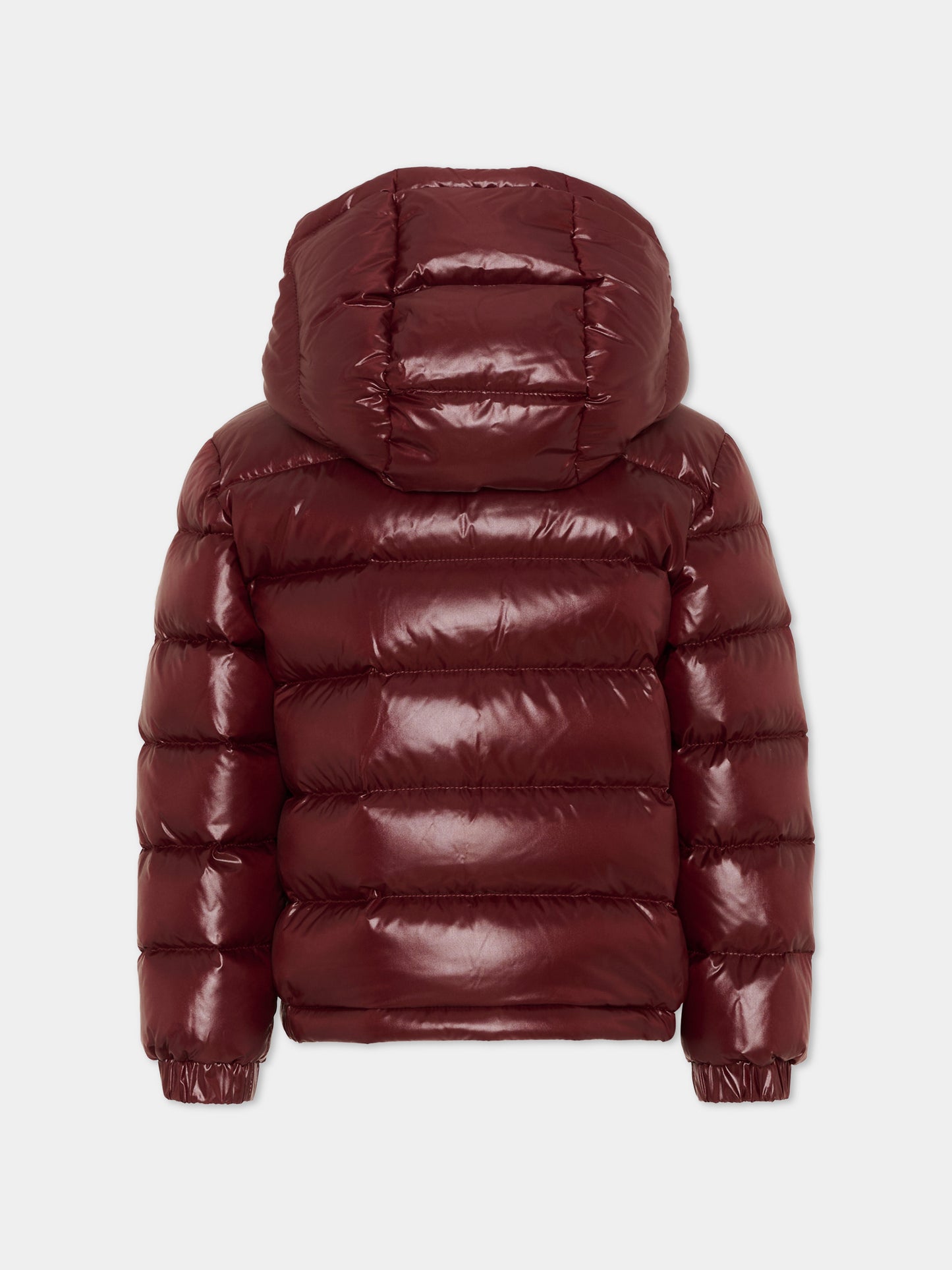 Piumino bordeaux New Aubert per bambini con logo,Moncler Kids,L2954 1A00035 597Z8 464