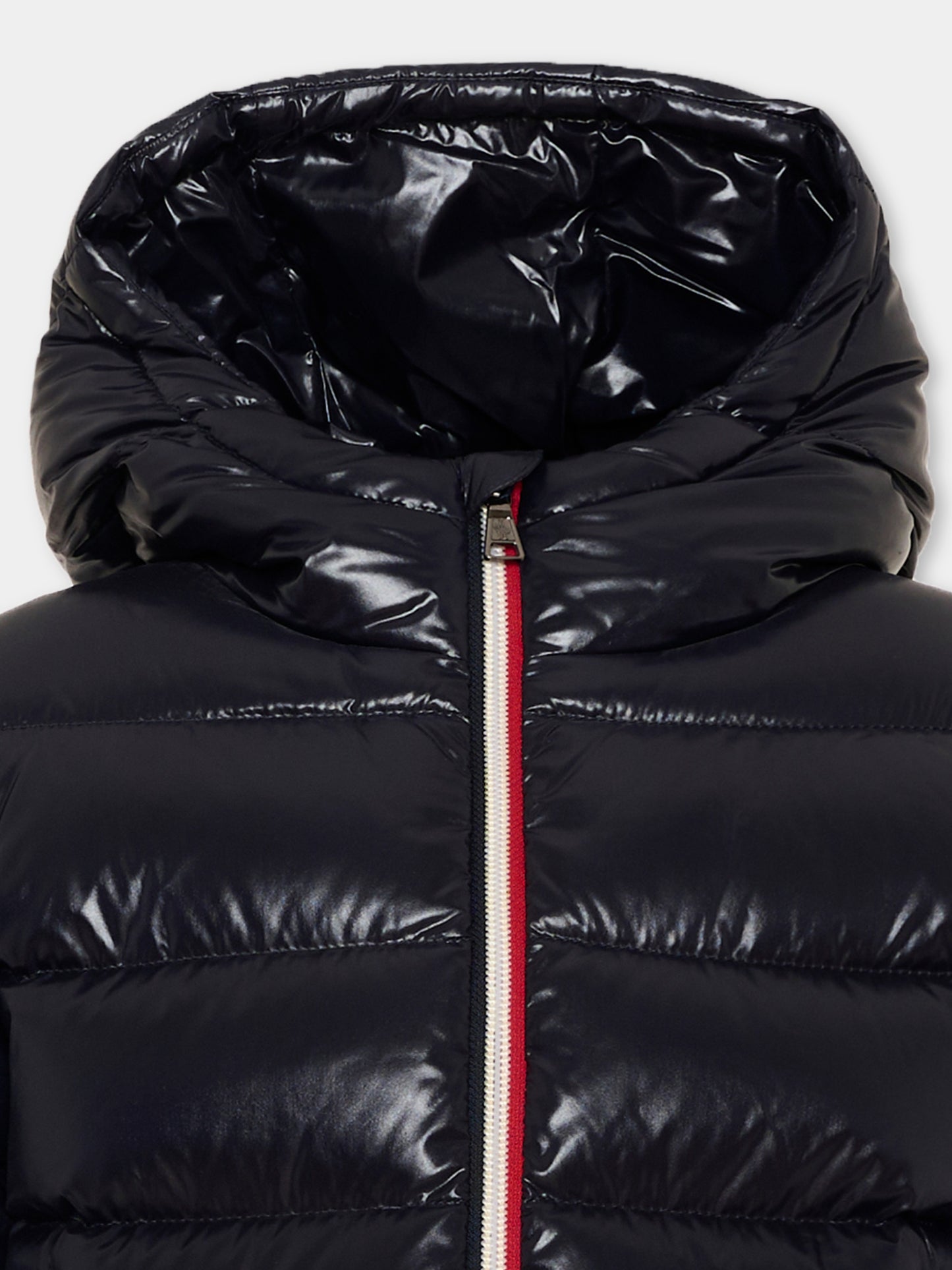 Piumino blu New Aubert per bambini con logo,Moncler Kids,L2954 1A00035 597Z8 742