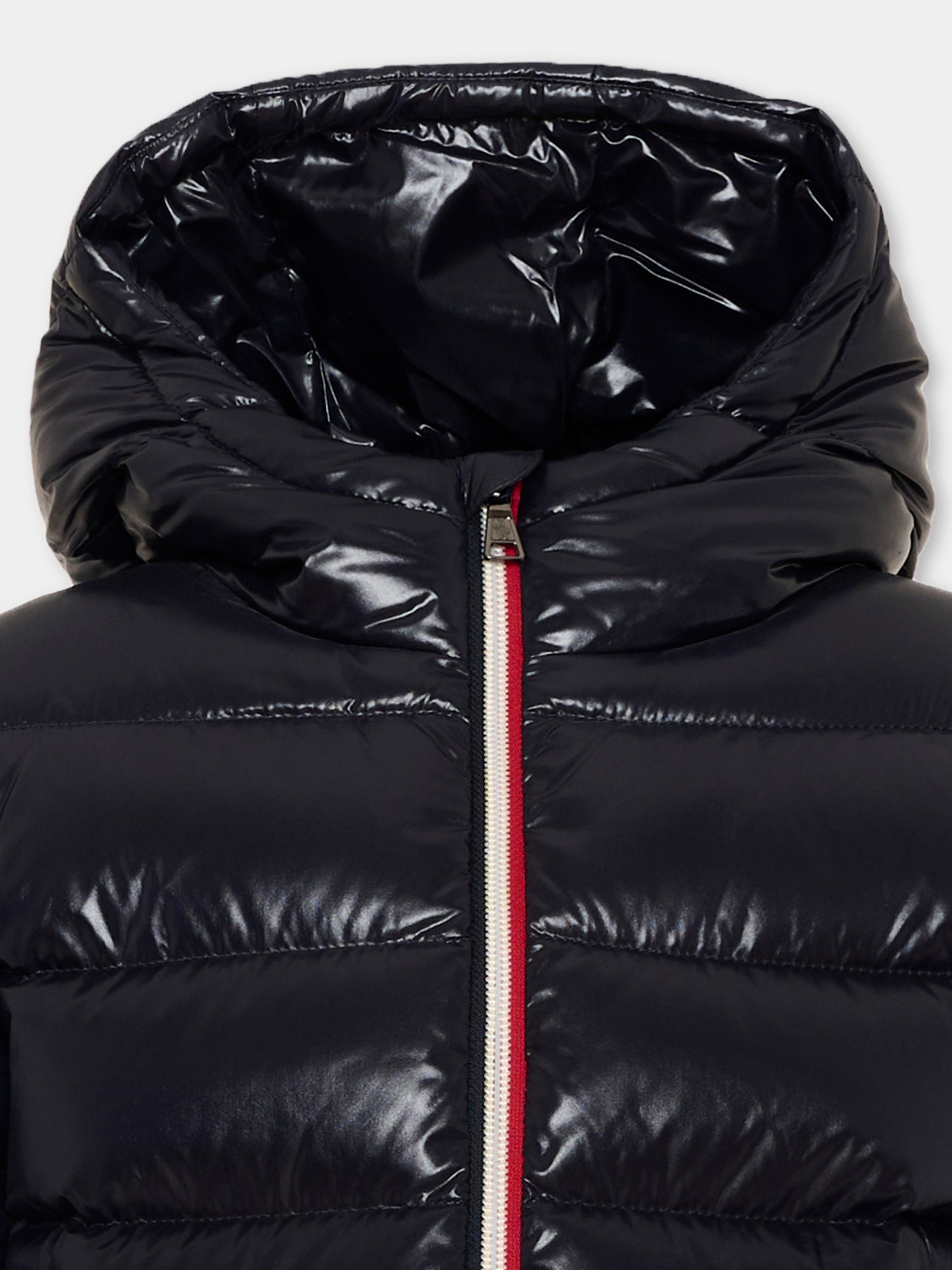 Piumino blu New Aubert per bambini con logo,Moncler Kids,L2954 1A00035 597Z8 742
