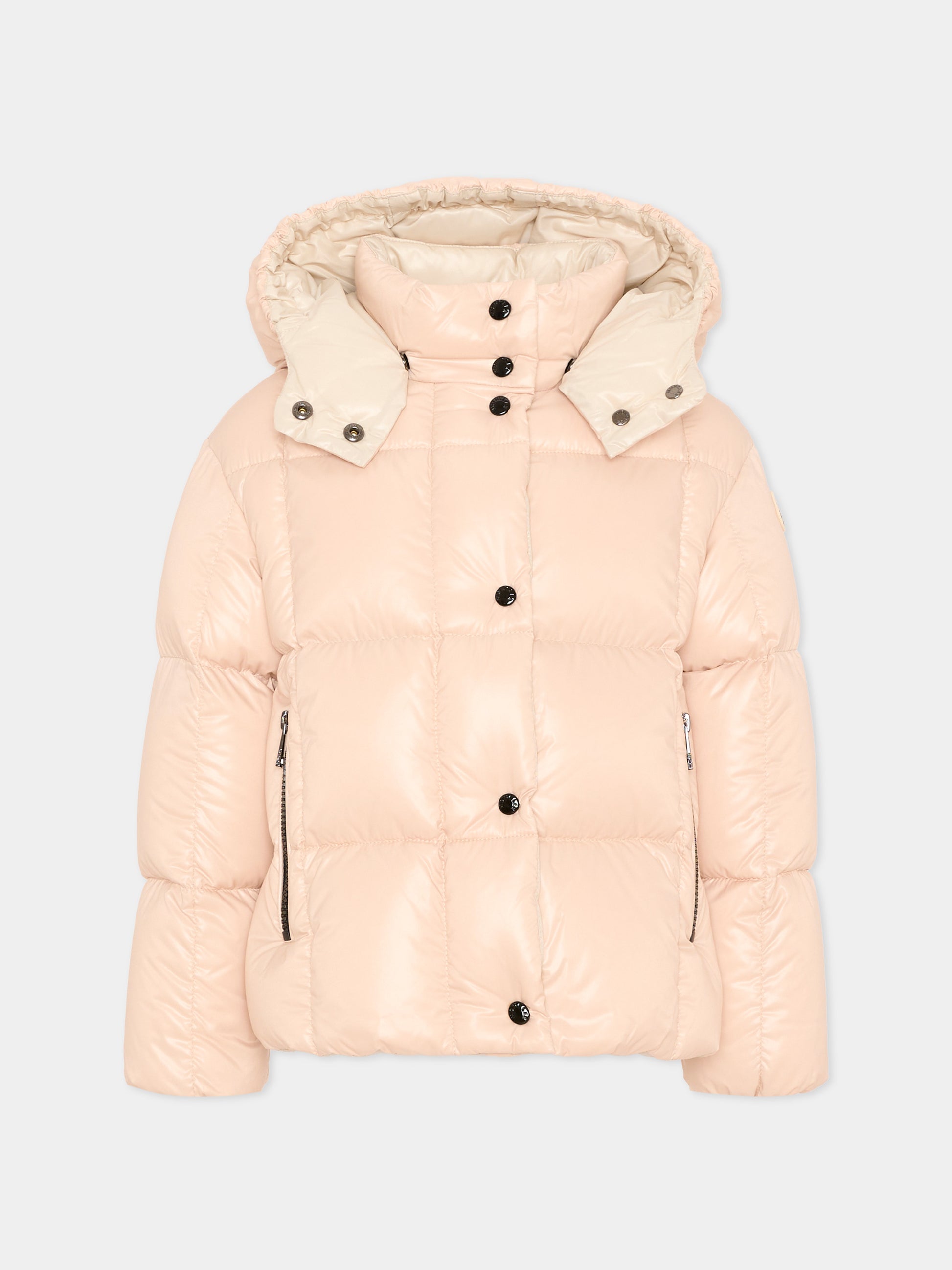 Piumino rosa Parana per bambina con logo,Moncler Kids,L2954 1A00040 597Z8 21G