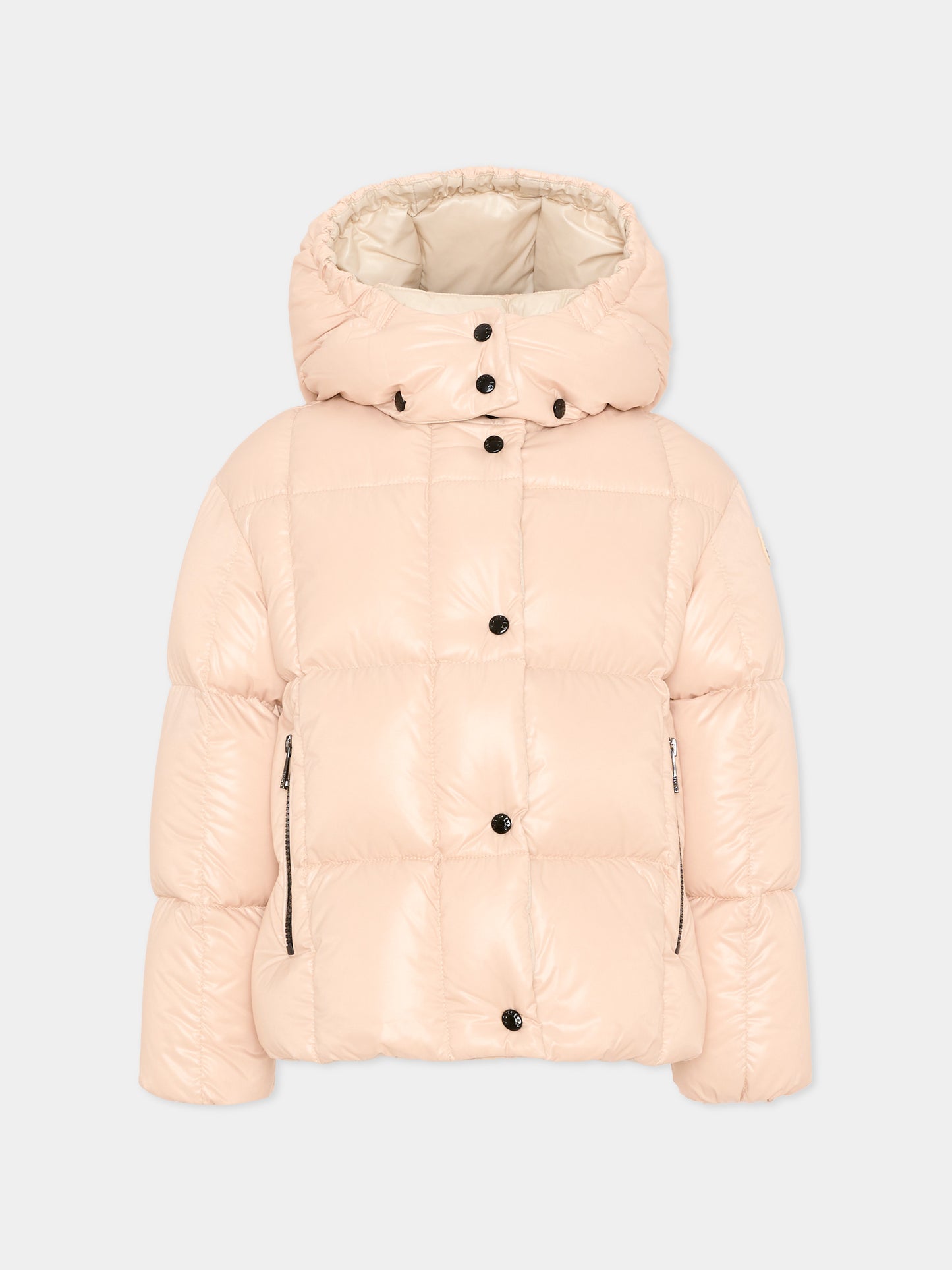 Piumino rosa Parana per bambina con logo,Moncler Kids,L2954 1A00040 597Z8 21G