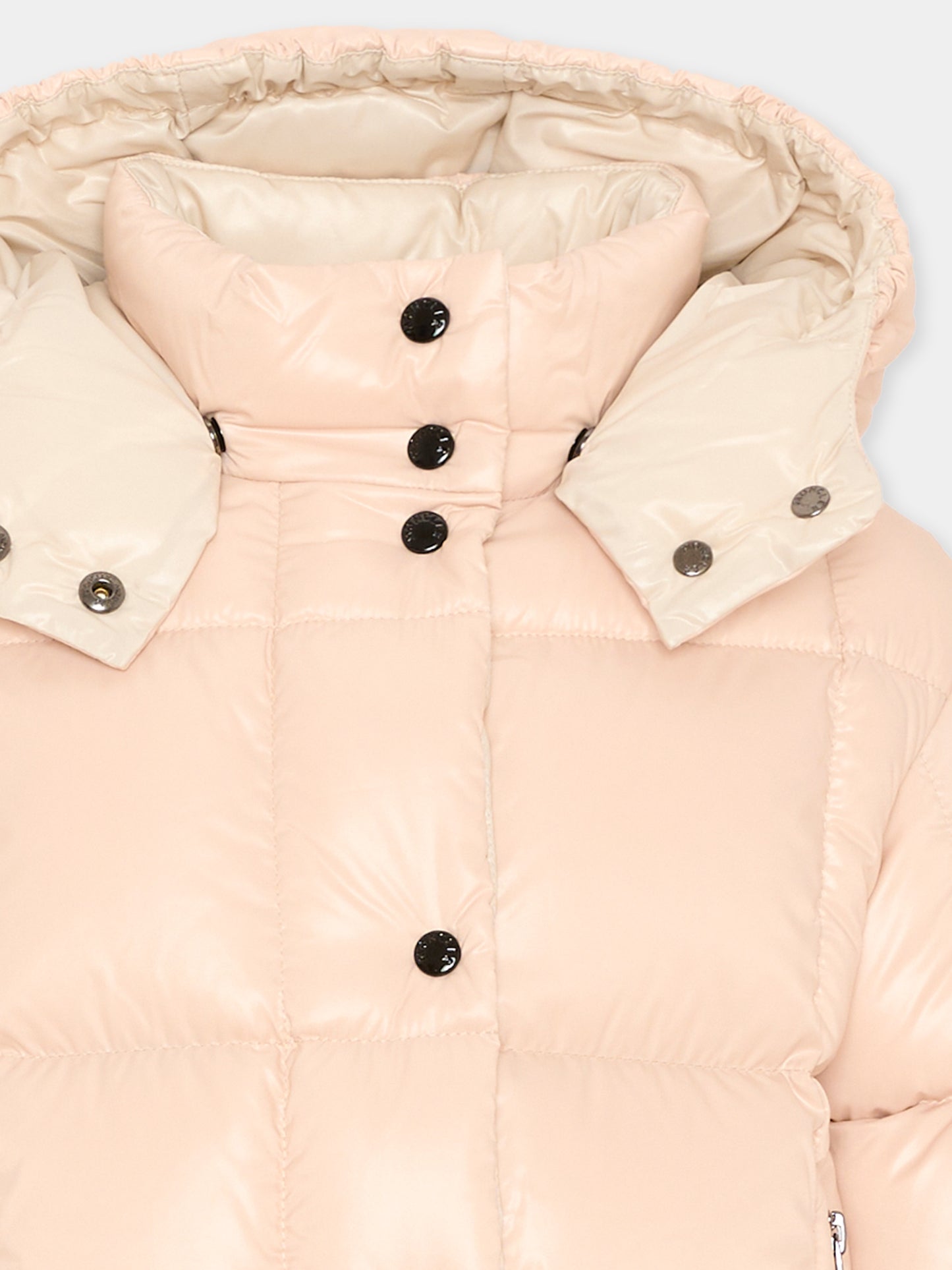 Piumino rosa Parana per bambina con logo,Moncler Kids,L2954 1A00040 597Z8 21G