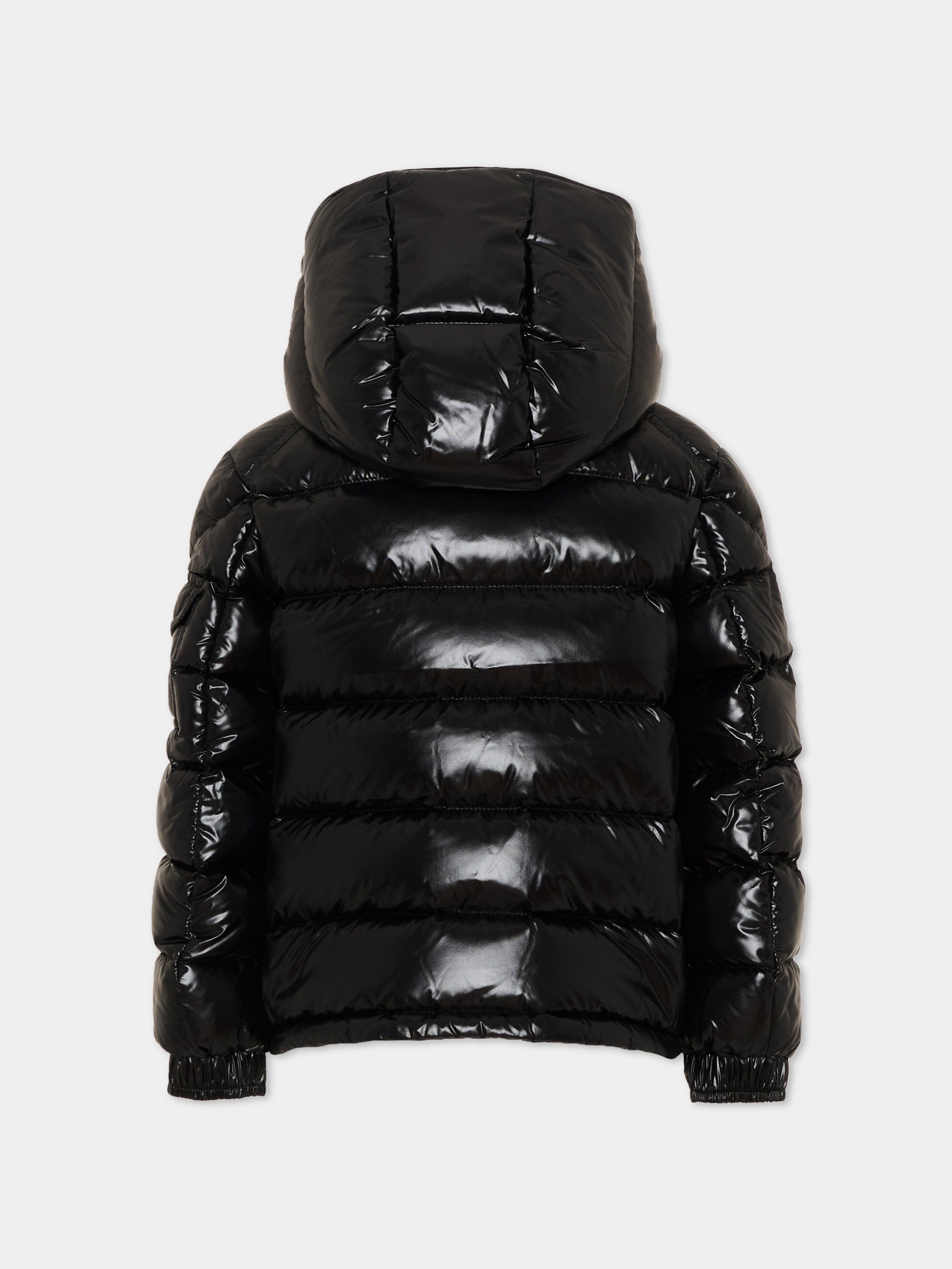 Piumino nero Maya per bambino con logo,Moncler Kids,L2954 1A12520 68950 999