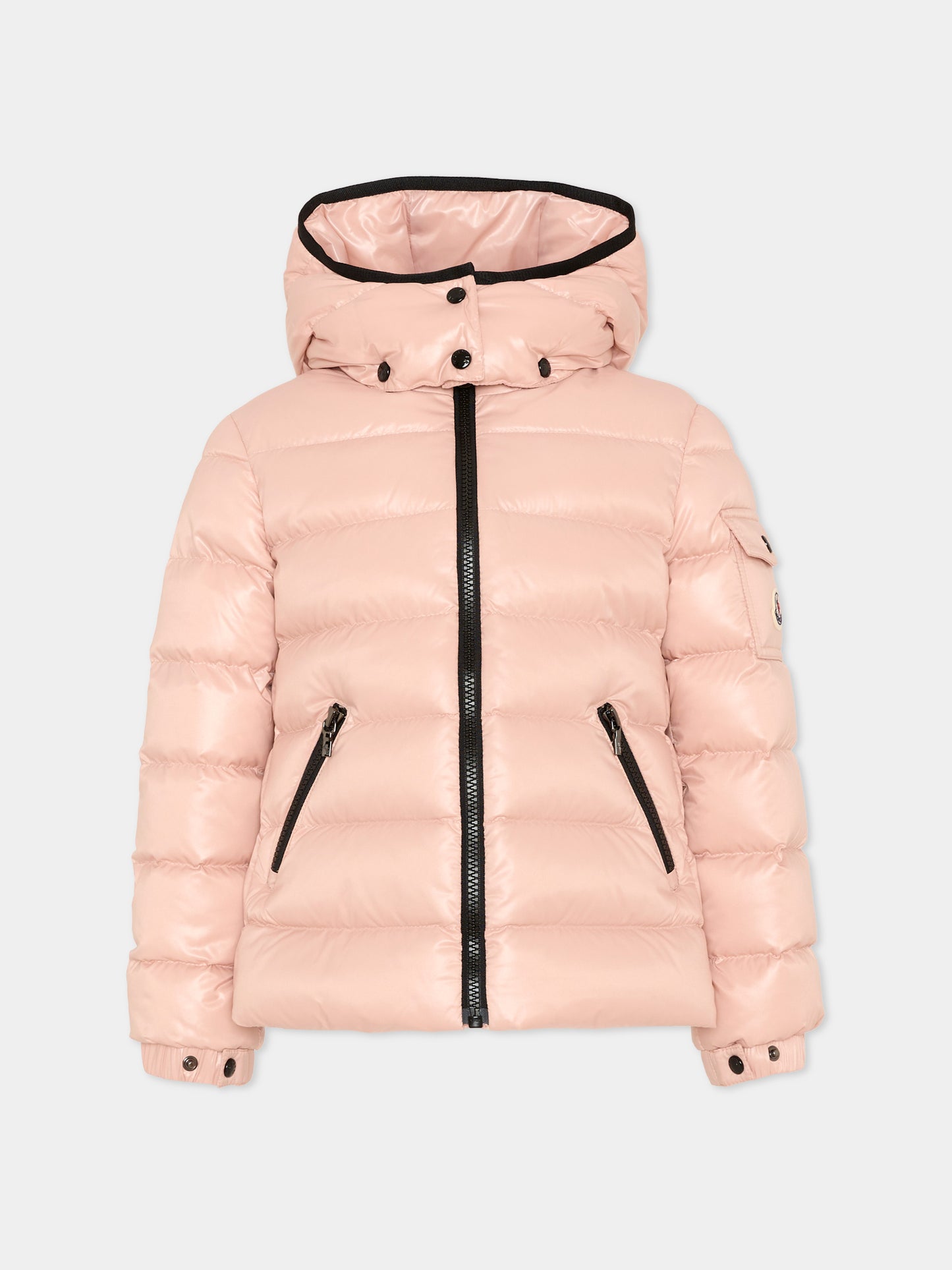 Piumino rosa Bady per bambina con logo,Moncler Kids,L2954 1A52710 68950 512