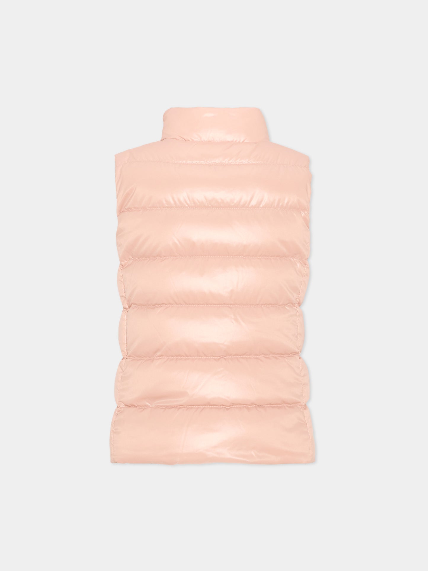 Gilet rosa Ghany per bambina con logo,Moncler Kids,L2954 1A52810 68950 512