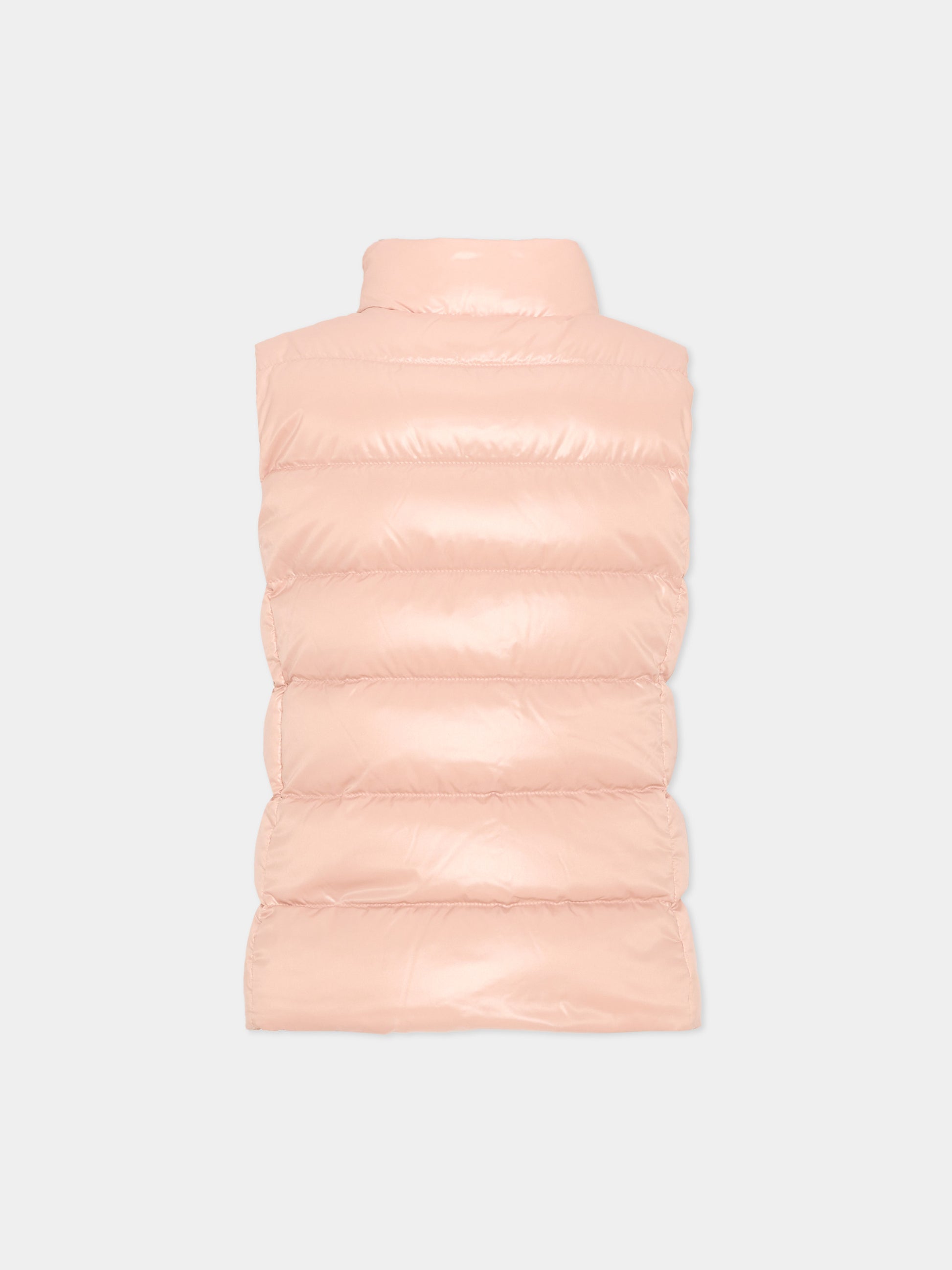 Gilet rosa Ghany per bambina con logo,Moncler Kids,L2954 1A52810 68950 512