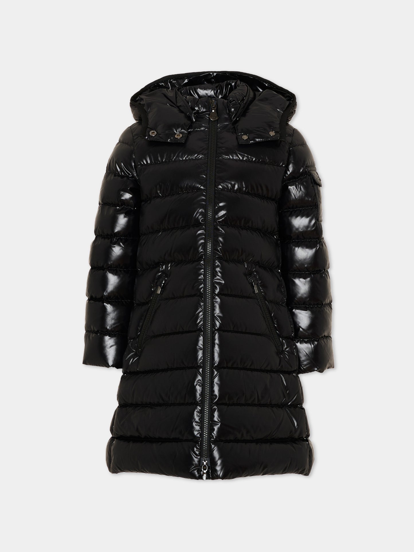 Piumino nero Moka per bambina con logo,Moncler Kids,L2954 1C50110 68950 999